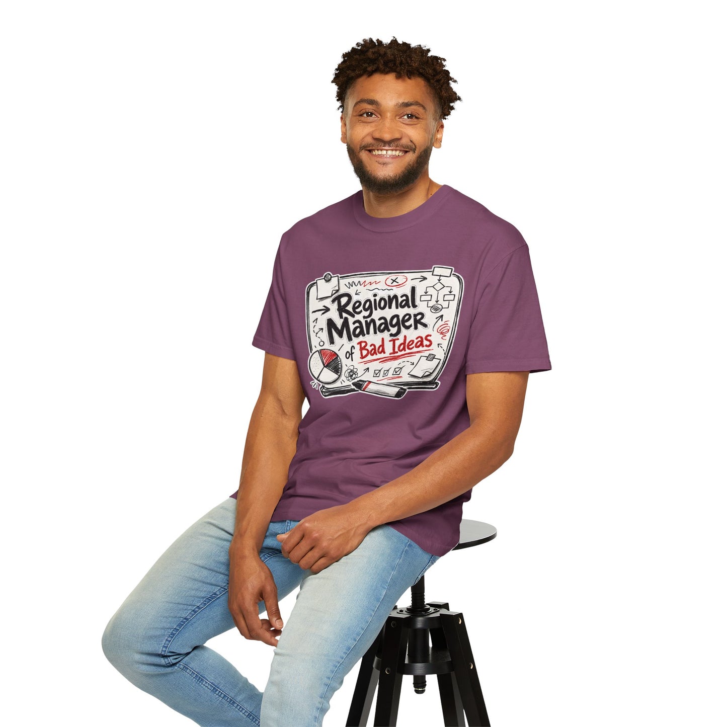 "Regional Manager of Bad Ideas" Graphic Funny Tee