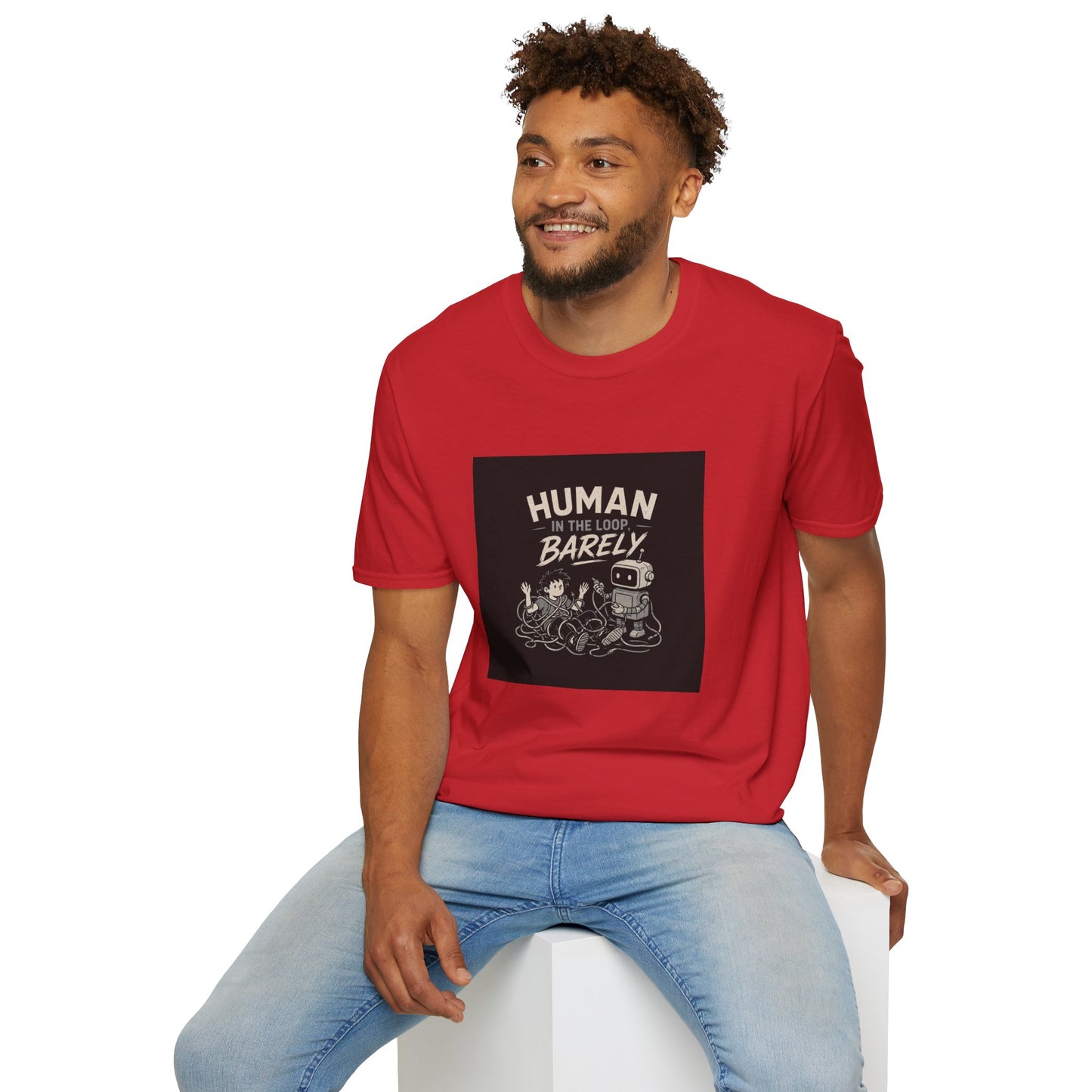 Human in the Loop, Barely - Retro Robot Graphic Tee