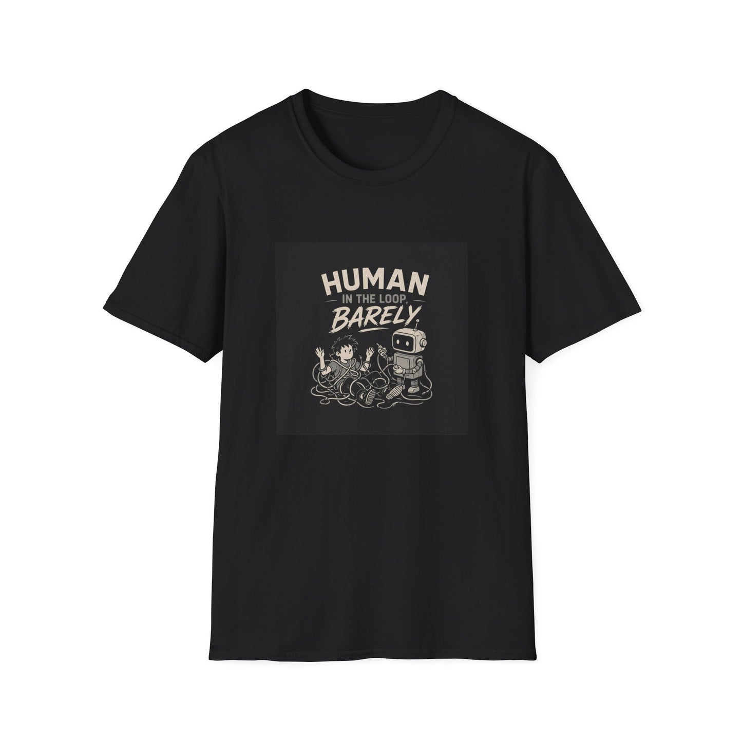Human in the Loop, Barely - Retro Robot Graphic Tee