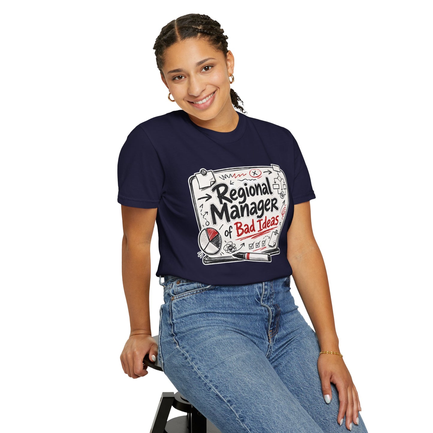 "Regional Manager of Bad Ideas" Graphic Funny Tee