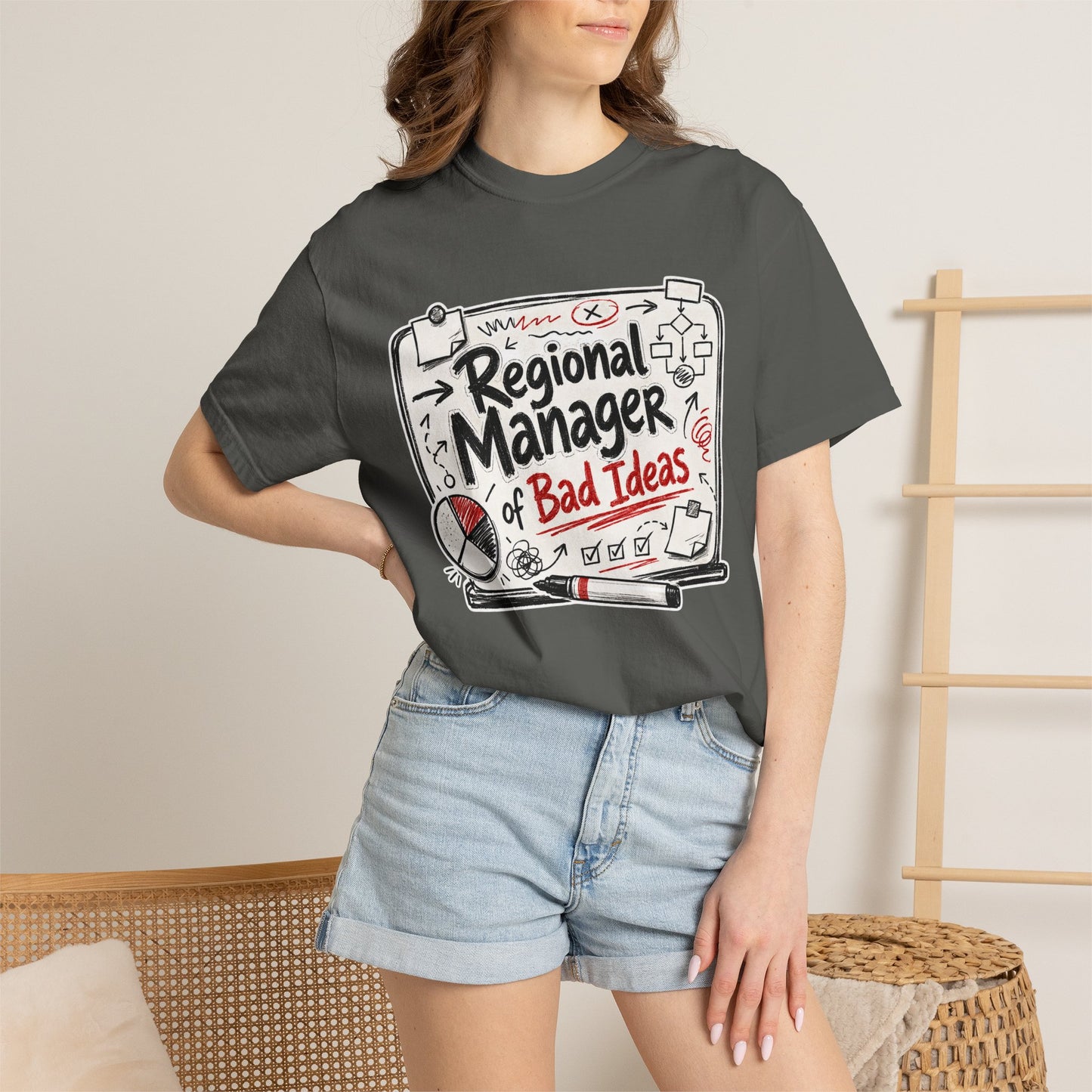 "Regional Manager of Bad Ideas" Graphic Funny Tee