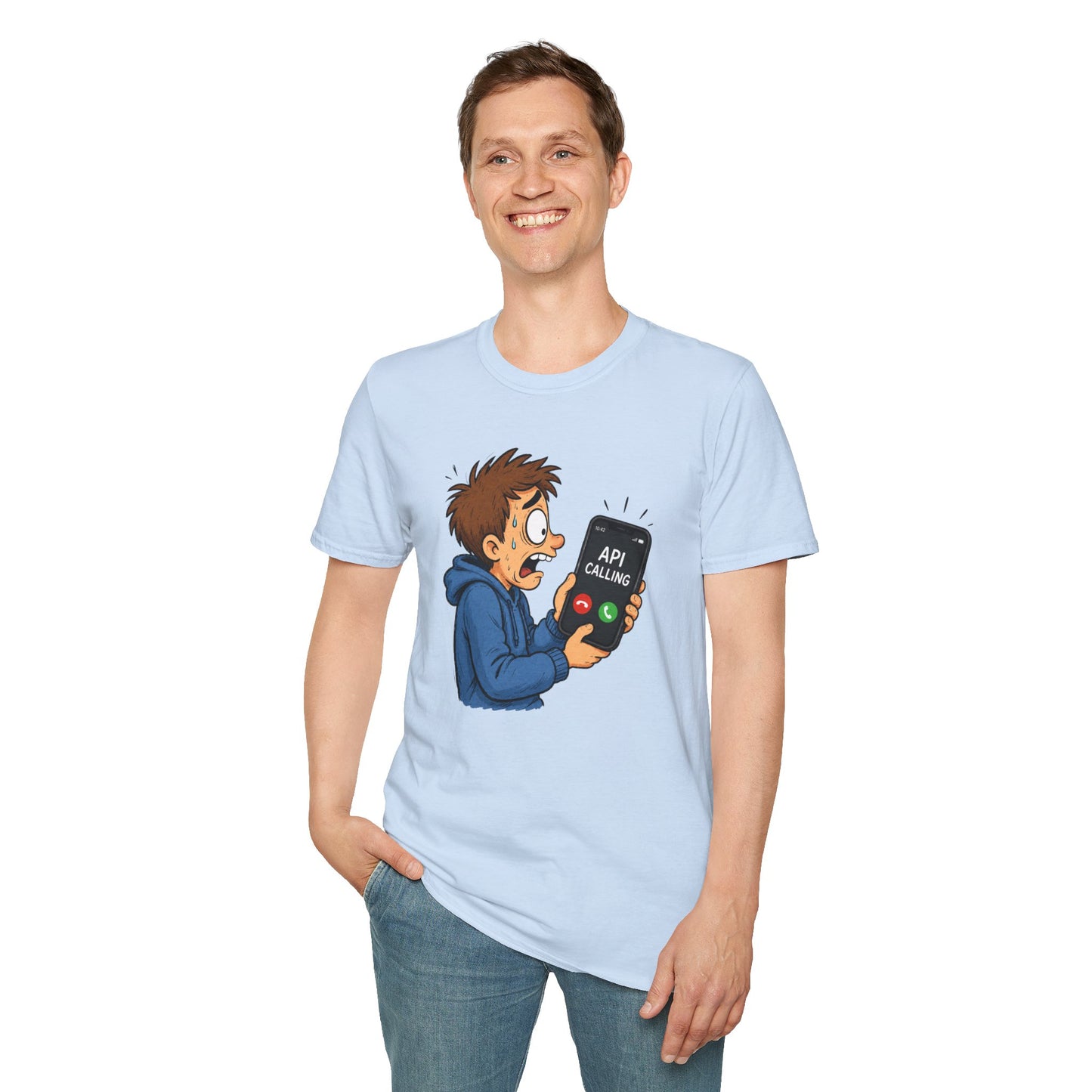 'API Calling' - Funny Tech Cartoon Tee