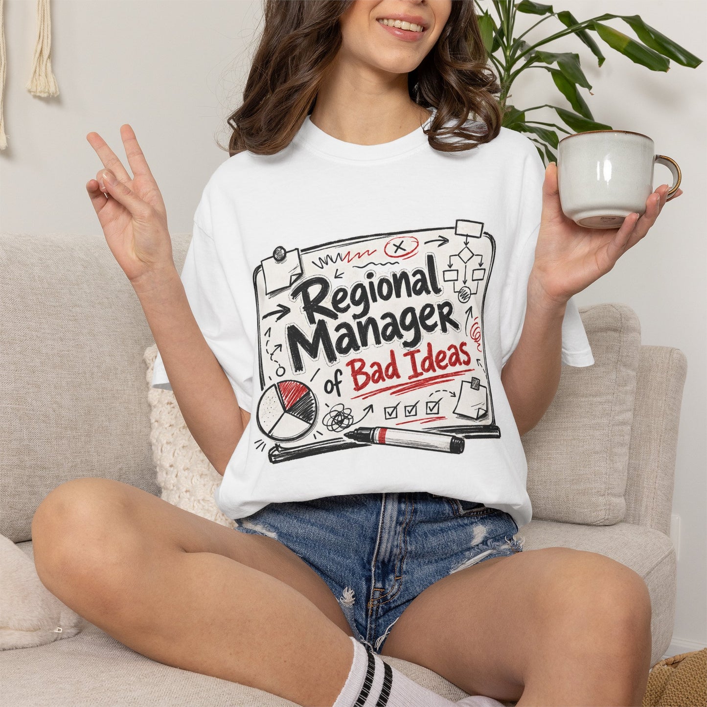 "Regional Manager of Bad Ideas" Graphic Funny Tee