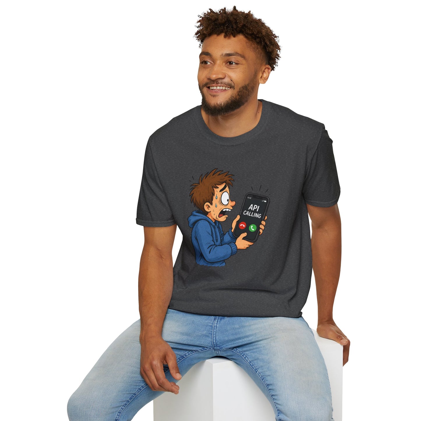 'API Calling' - Funny Tech Cartoon Tee