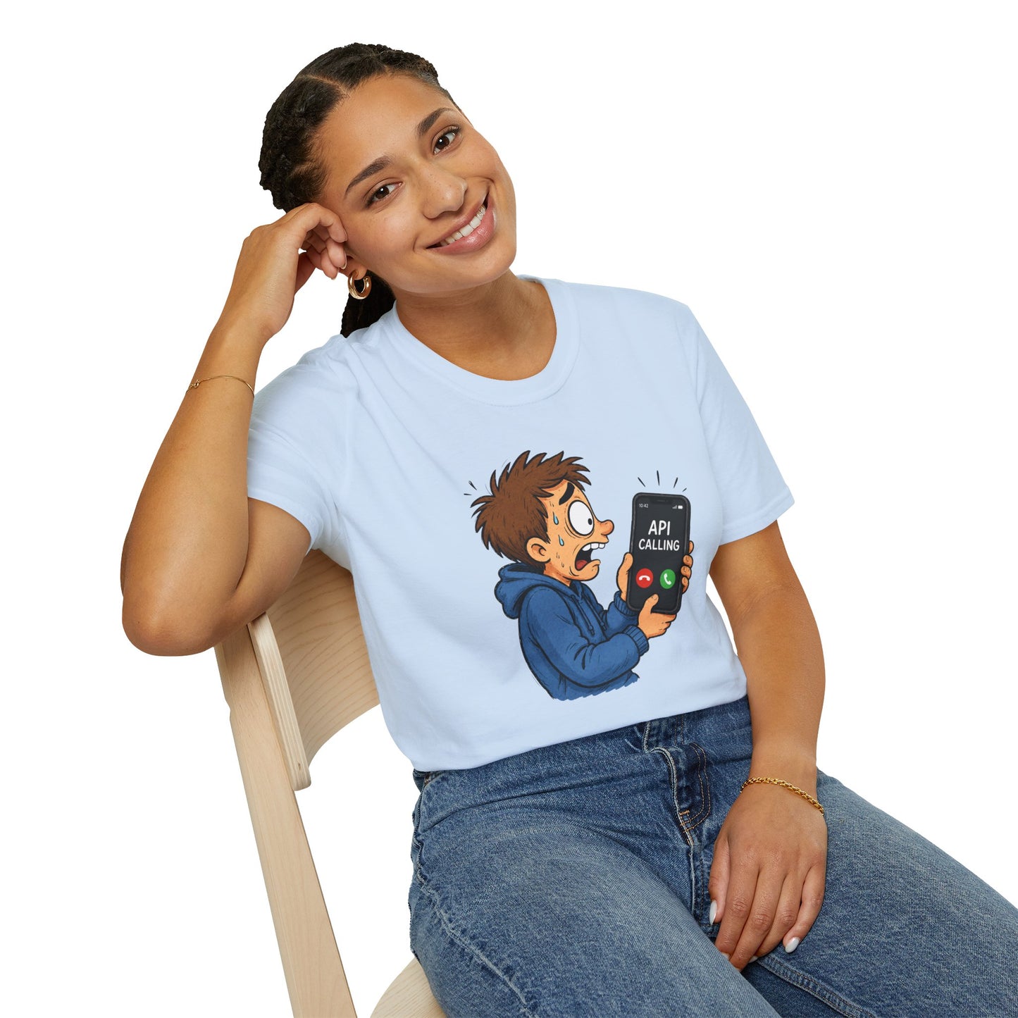 'API Calling' - Funny Tech Cartoon Tee