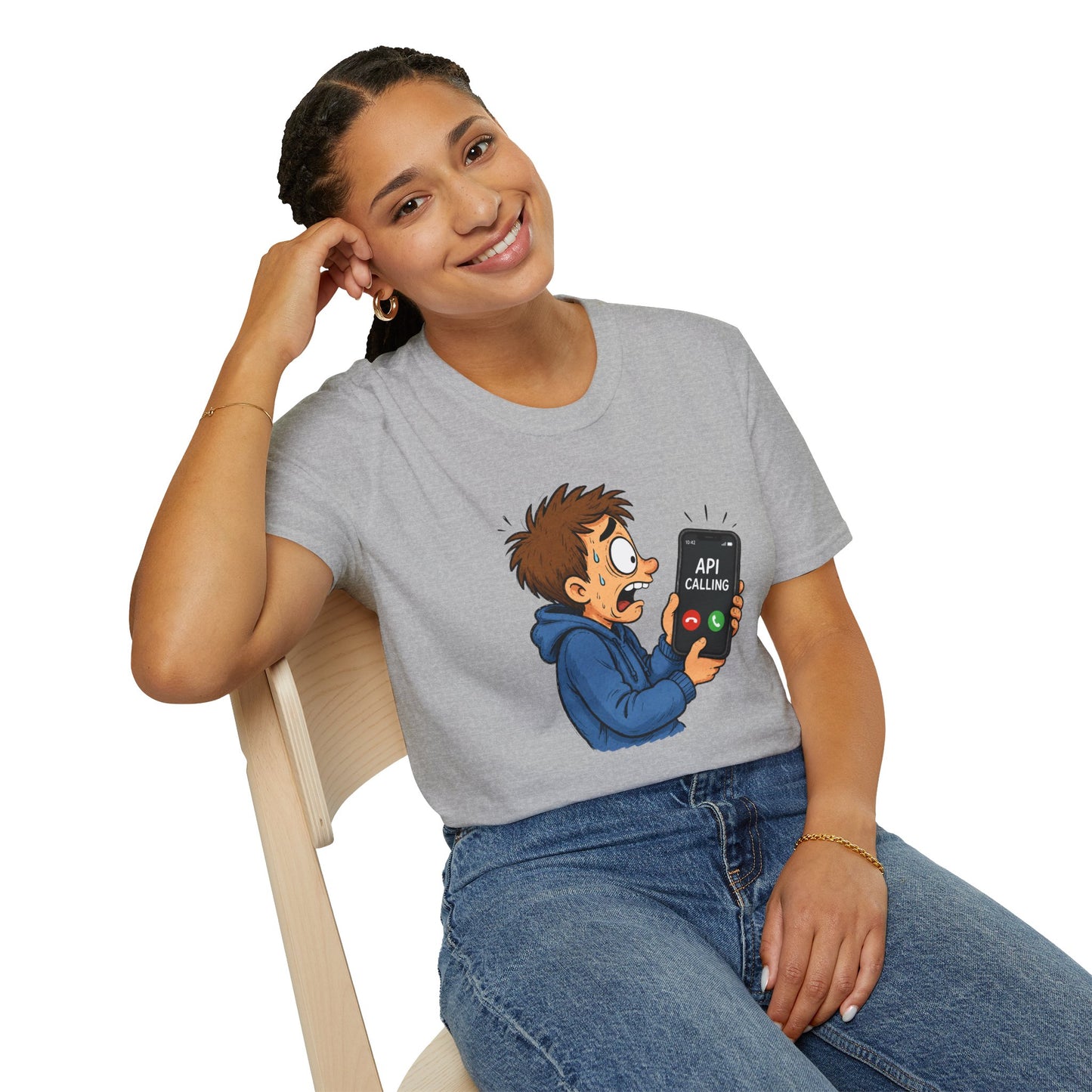 'API Calling' - Funny Tech Cartoon Tee