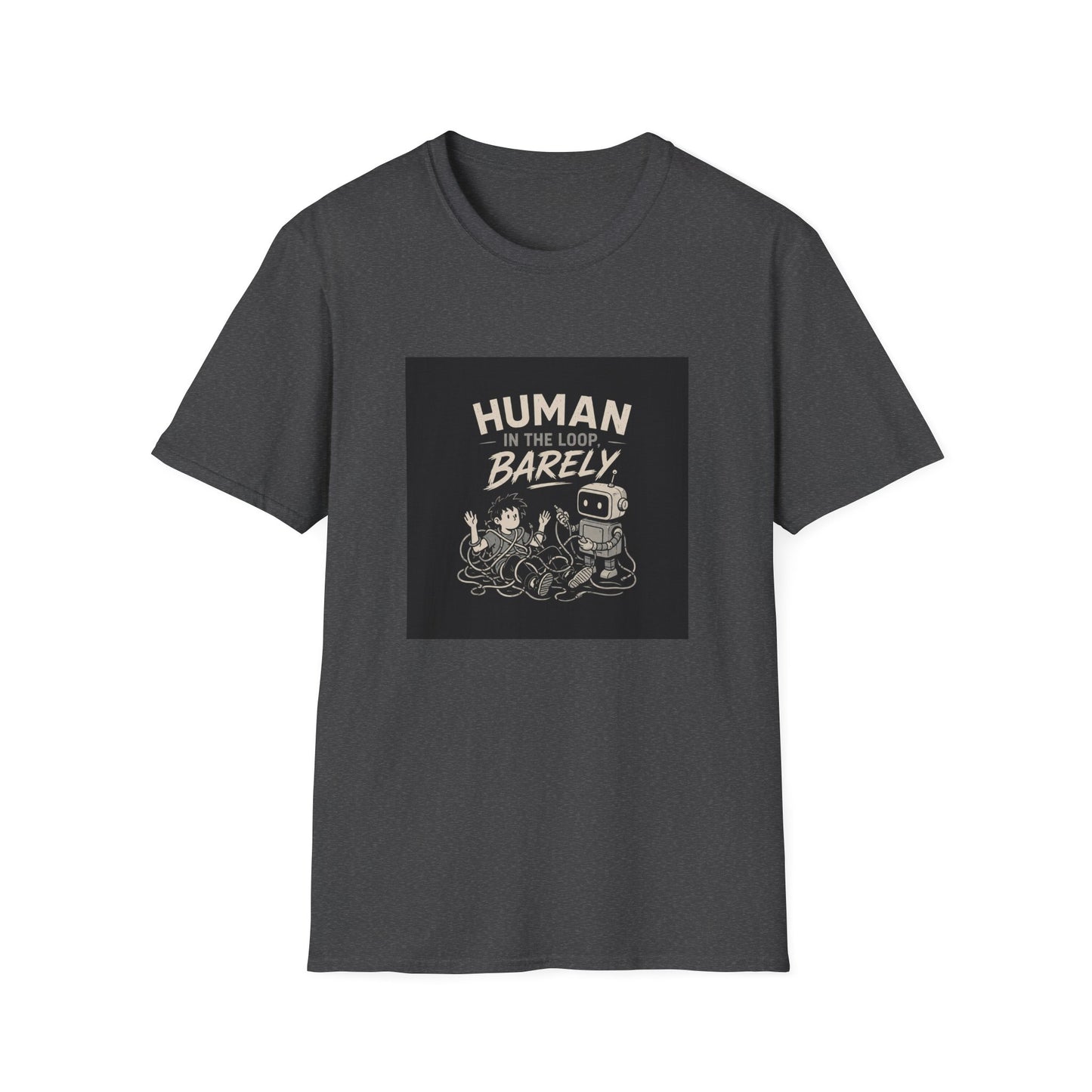 Human in the Loop, Barely - Retro Robot Graphic Tee