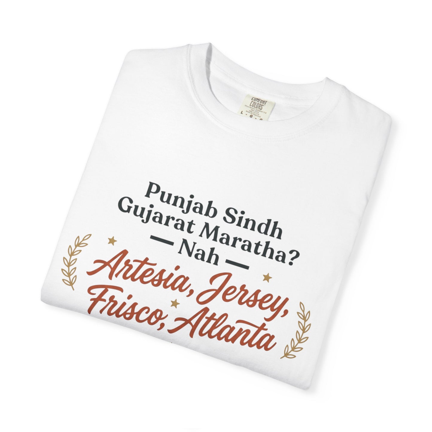 Artesia Jersey Frisco Atlanta Tee — Jaya Hay! Proud South Asian American Cities T-Shirt