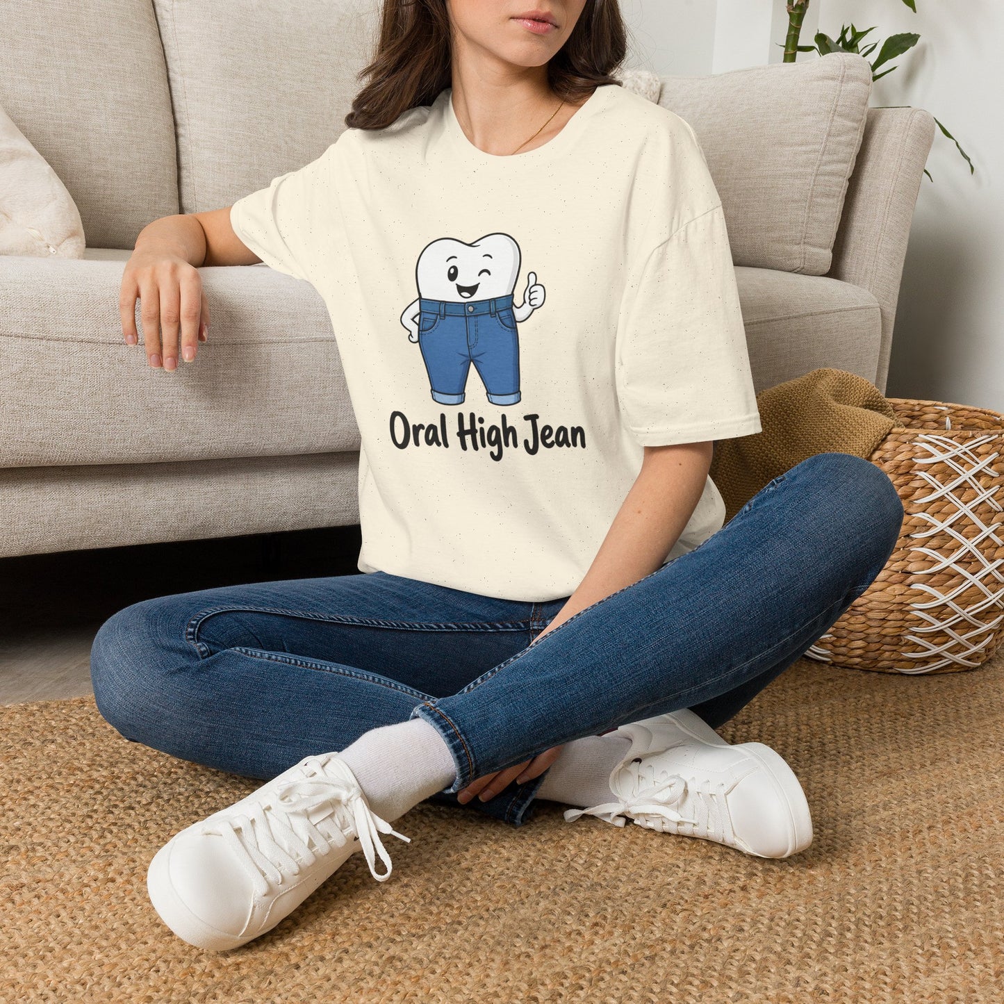'Oral High Jean' Funny Dental Graphic Tee