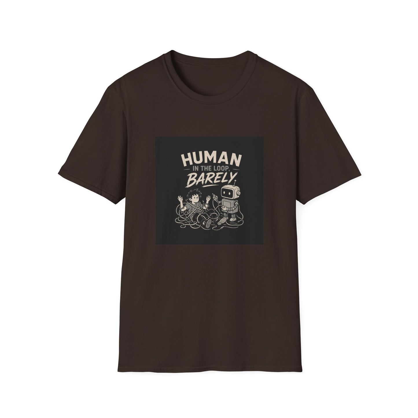 Human in the Loop, Barely - Retro Robot Graphic Tee