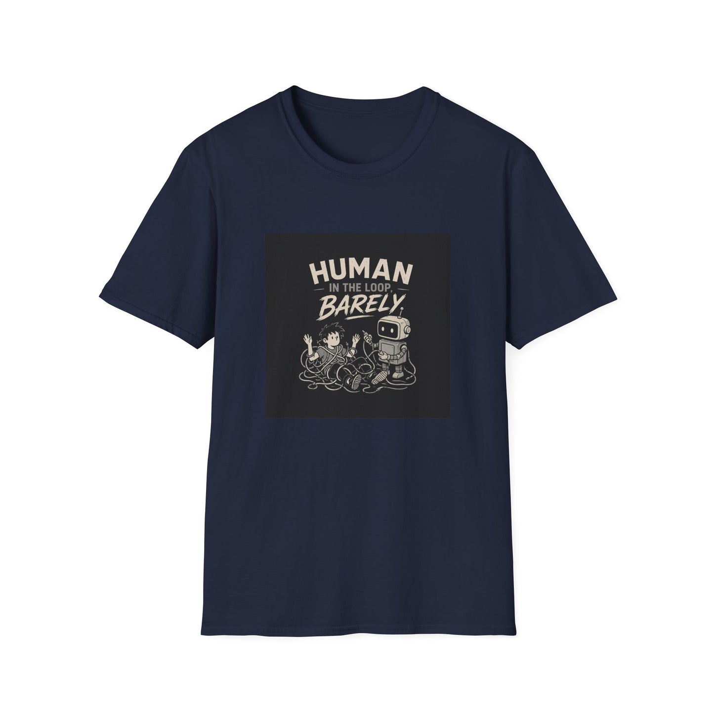 Human in the Loop, Barely - Retro Robot Graphic Tee