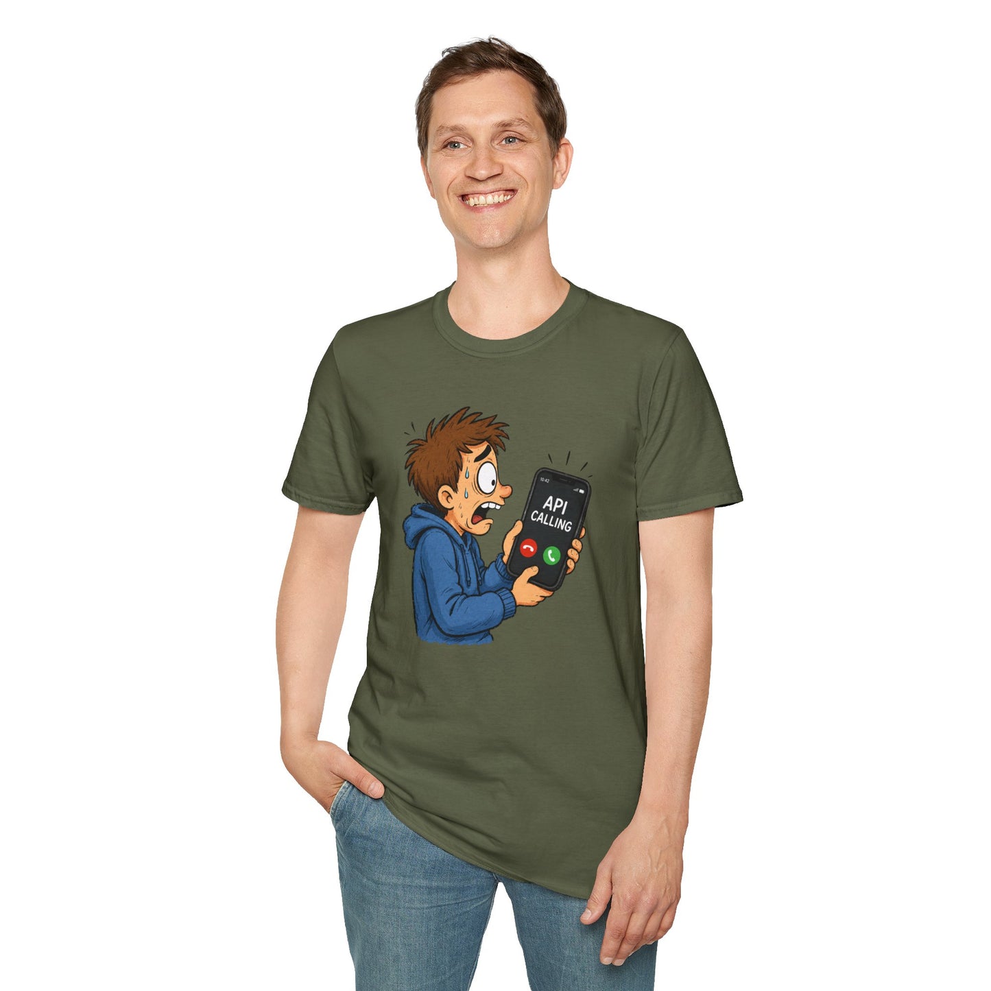 'API Calling' - Funny Tech Cartoon Tee