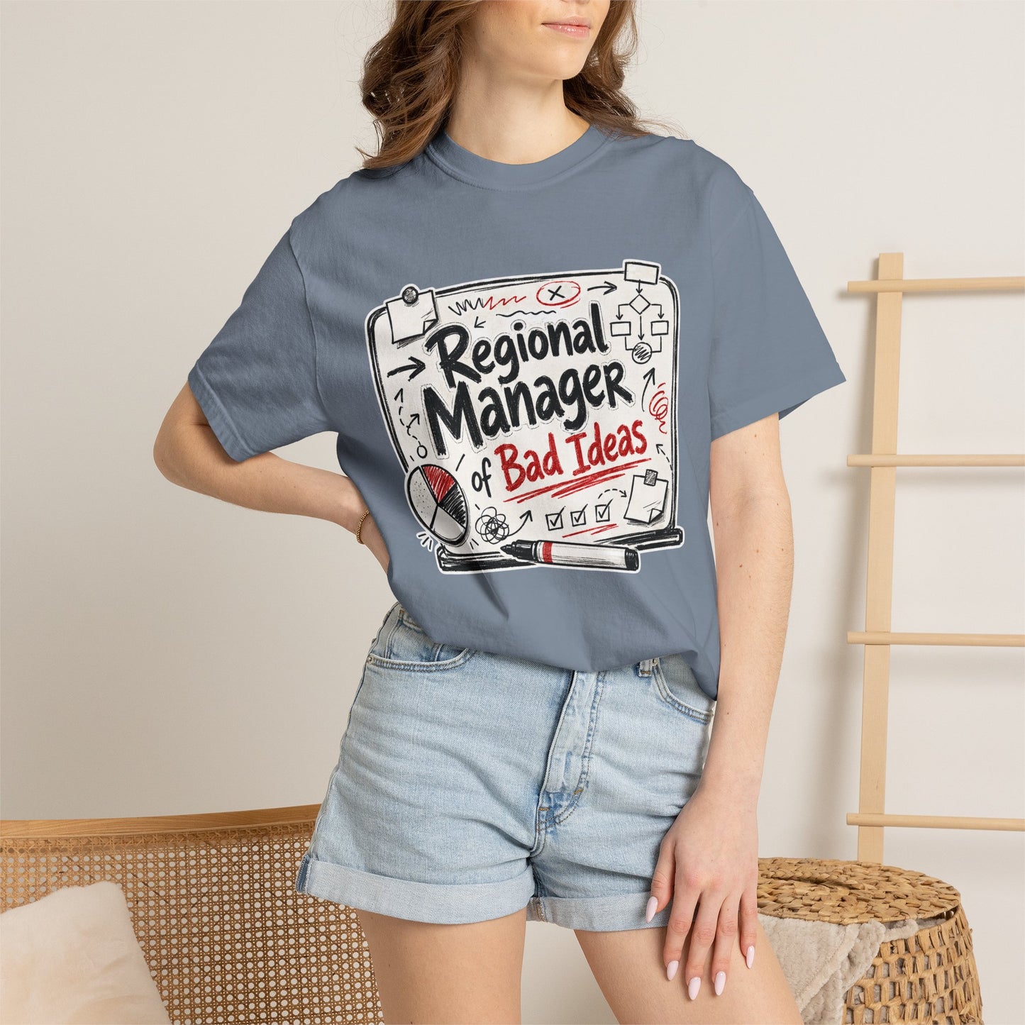 "Regional Manager of Bad Ideas" Graphic Funny Tee
