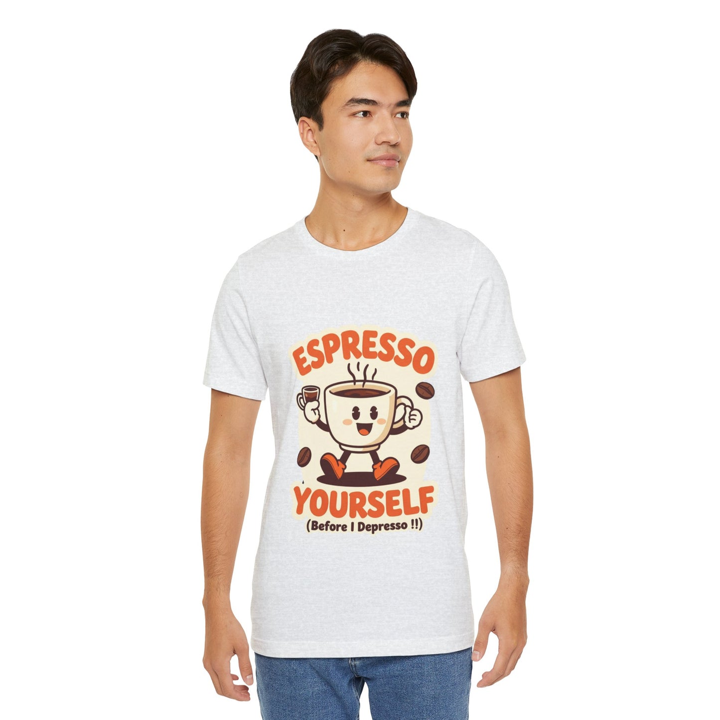 Espresso Yourself Coffee Tee — Funny Cute Coffee Pun Shirt (Espresso Yourself)