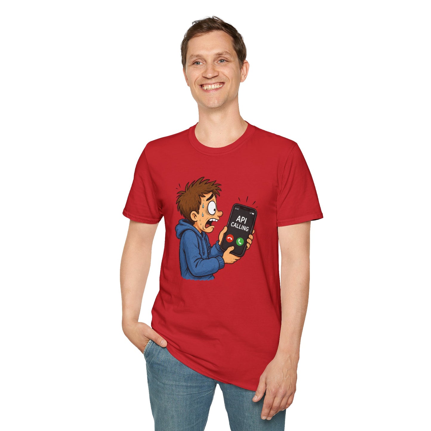 'API Calling' - Funny Tech Cartoon Tee