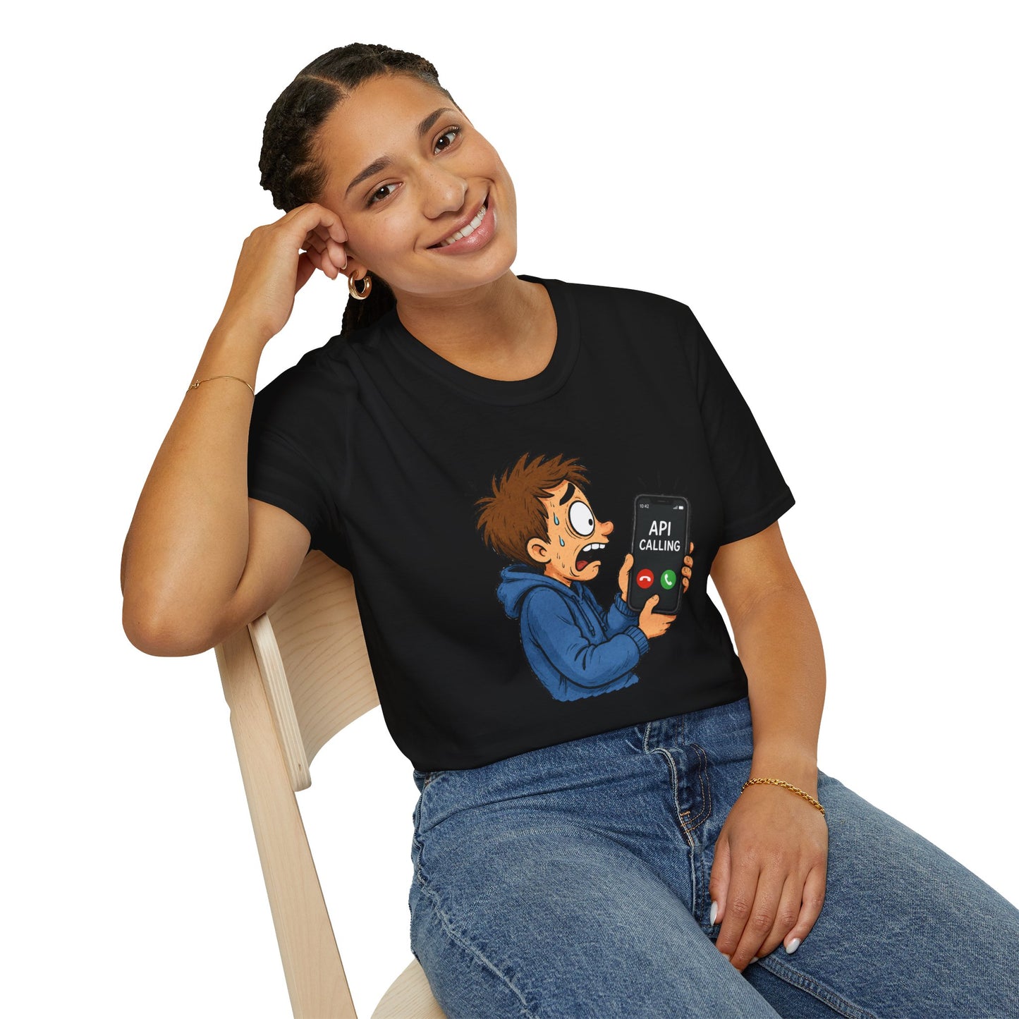 'API Calling' - Funny Tech Cartoon Tee