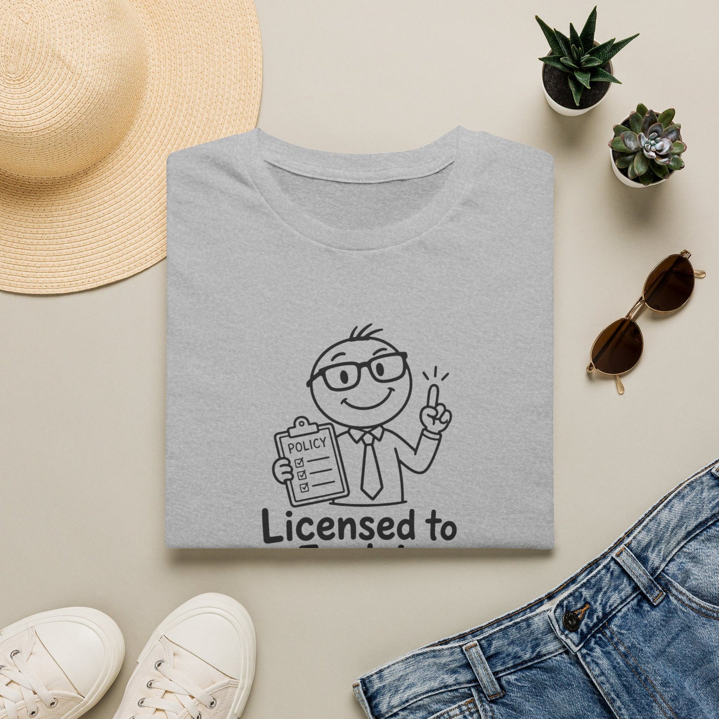 Licensed to Explain Boring Things - Funny Insurance Broker Policy Tee