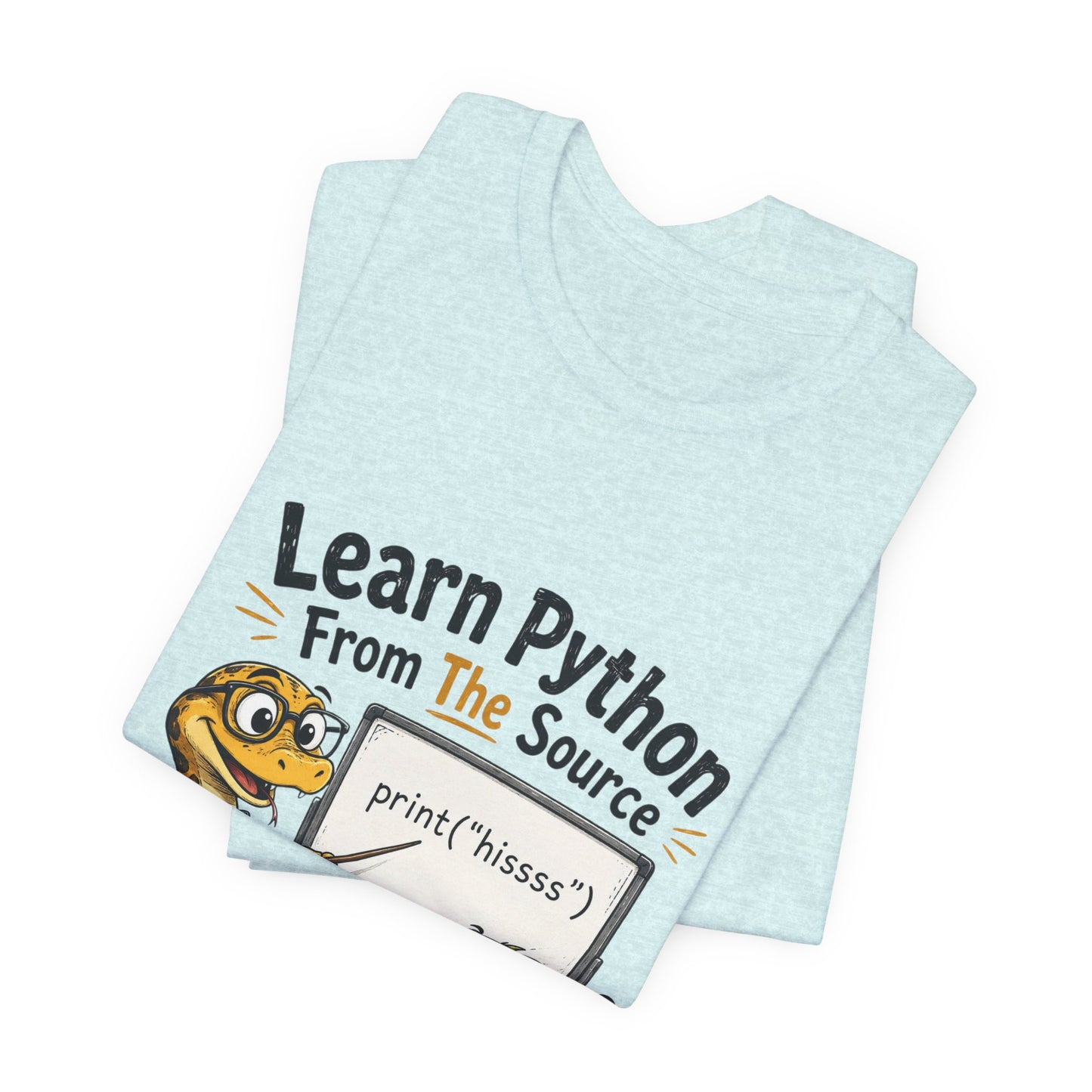 Learn Python From The Source - Cute Snake & Programmer Dino Coding Tee