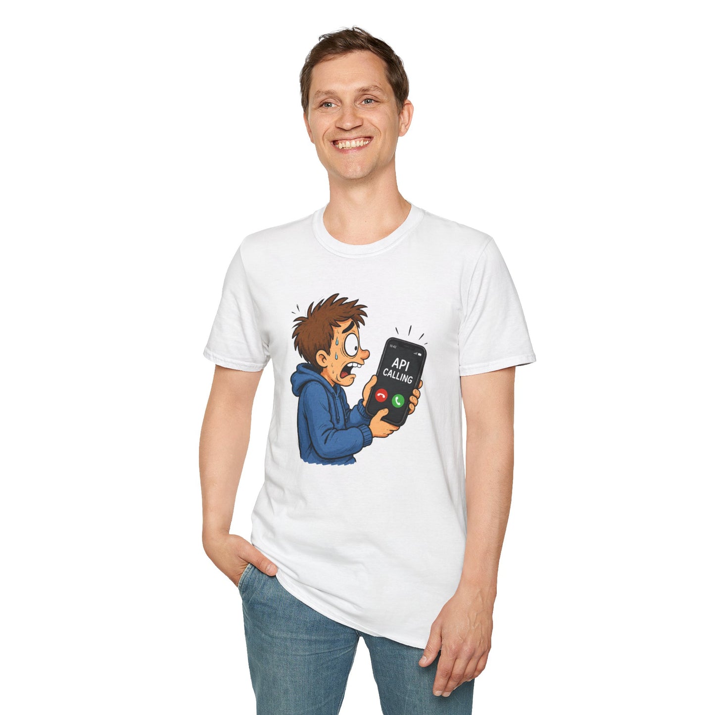 'API Calling' - Funny Tech Cartoon Tee