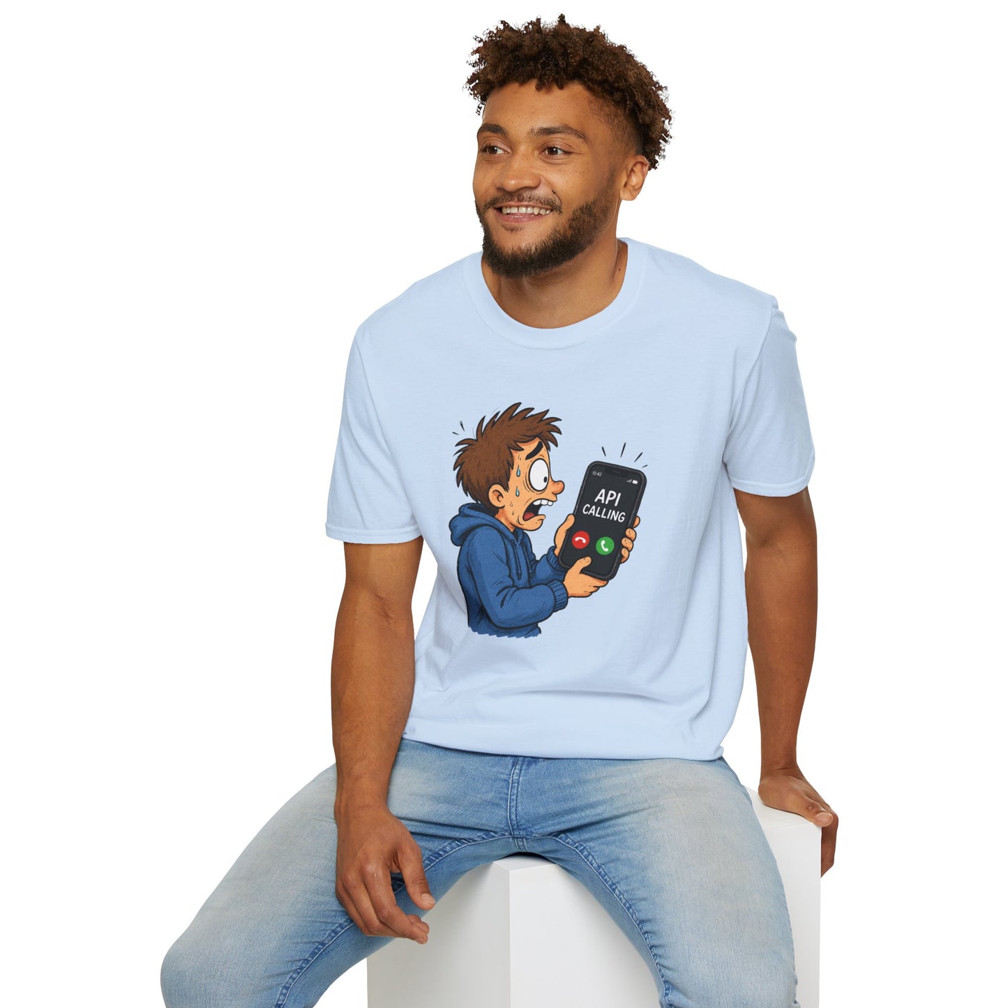 'API Calling' - Funny Tech Cartoon Tee