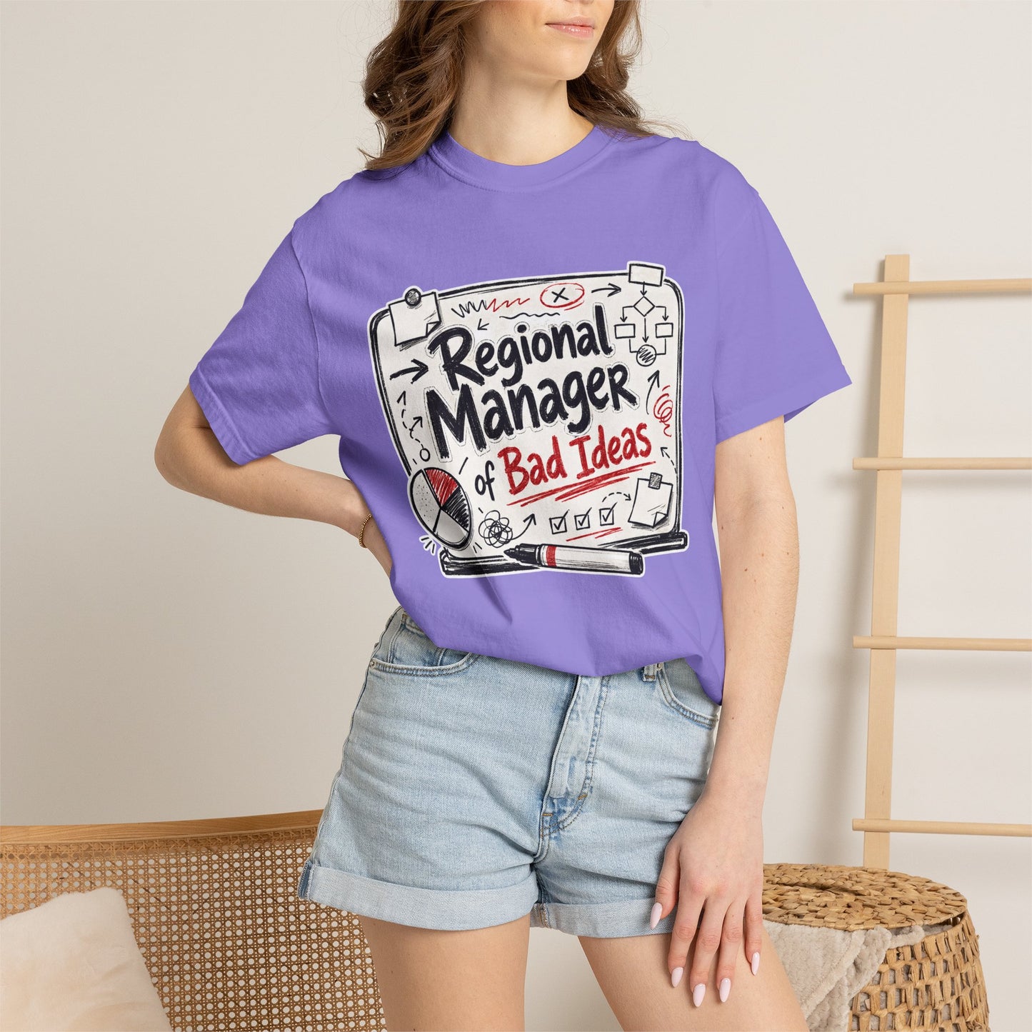 "Regional Manager of Bad Ideas" Graphic Funny Tee