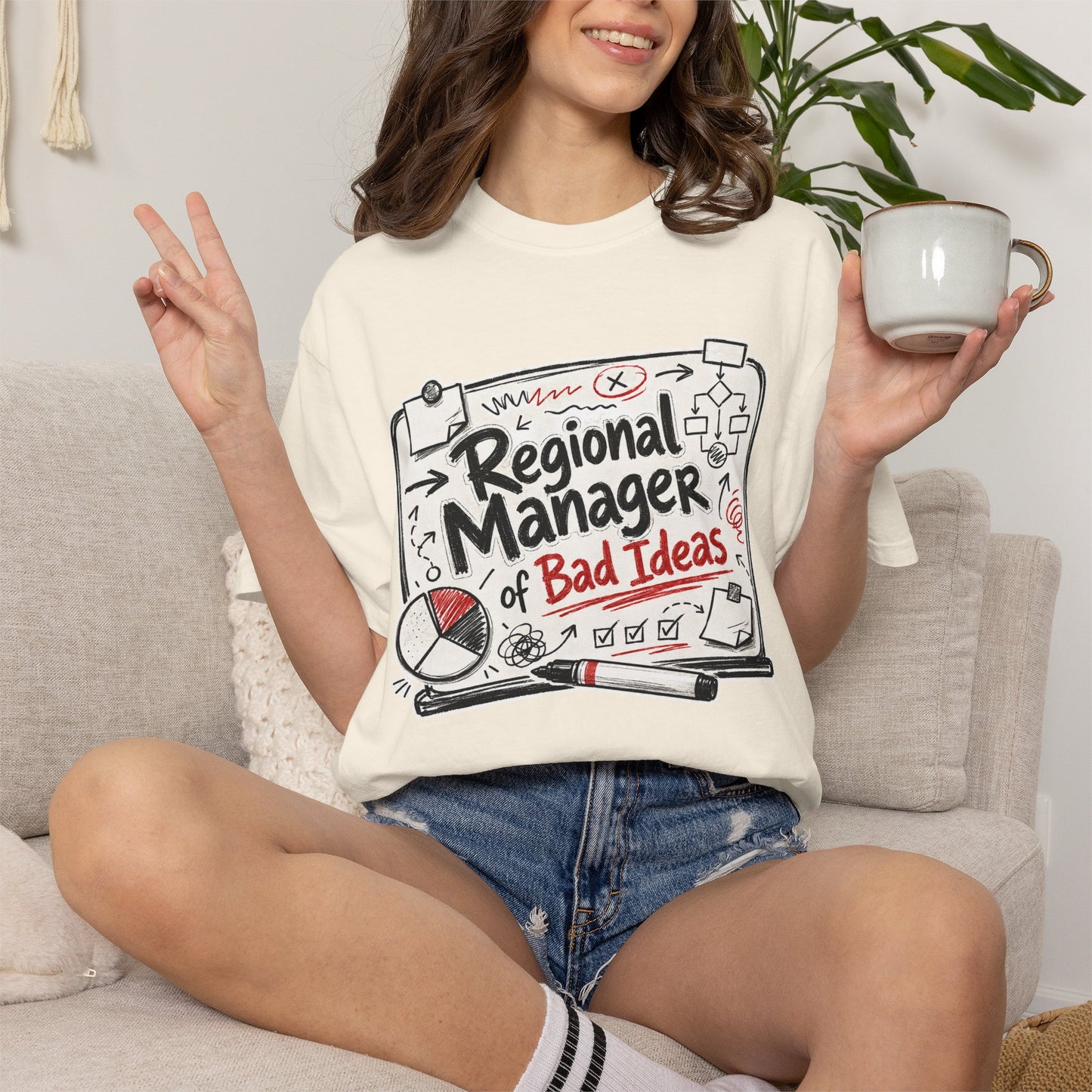 "Regional Manager of Bad Ideas" Graphic Funny Tee