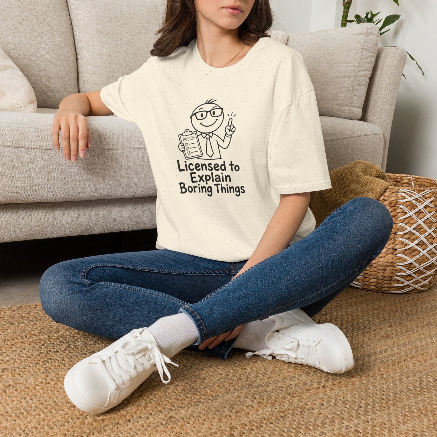 Licensed to Explain Boring Things - Funny Insurance Broker Policy Tee