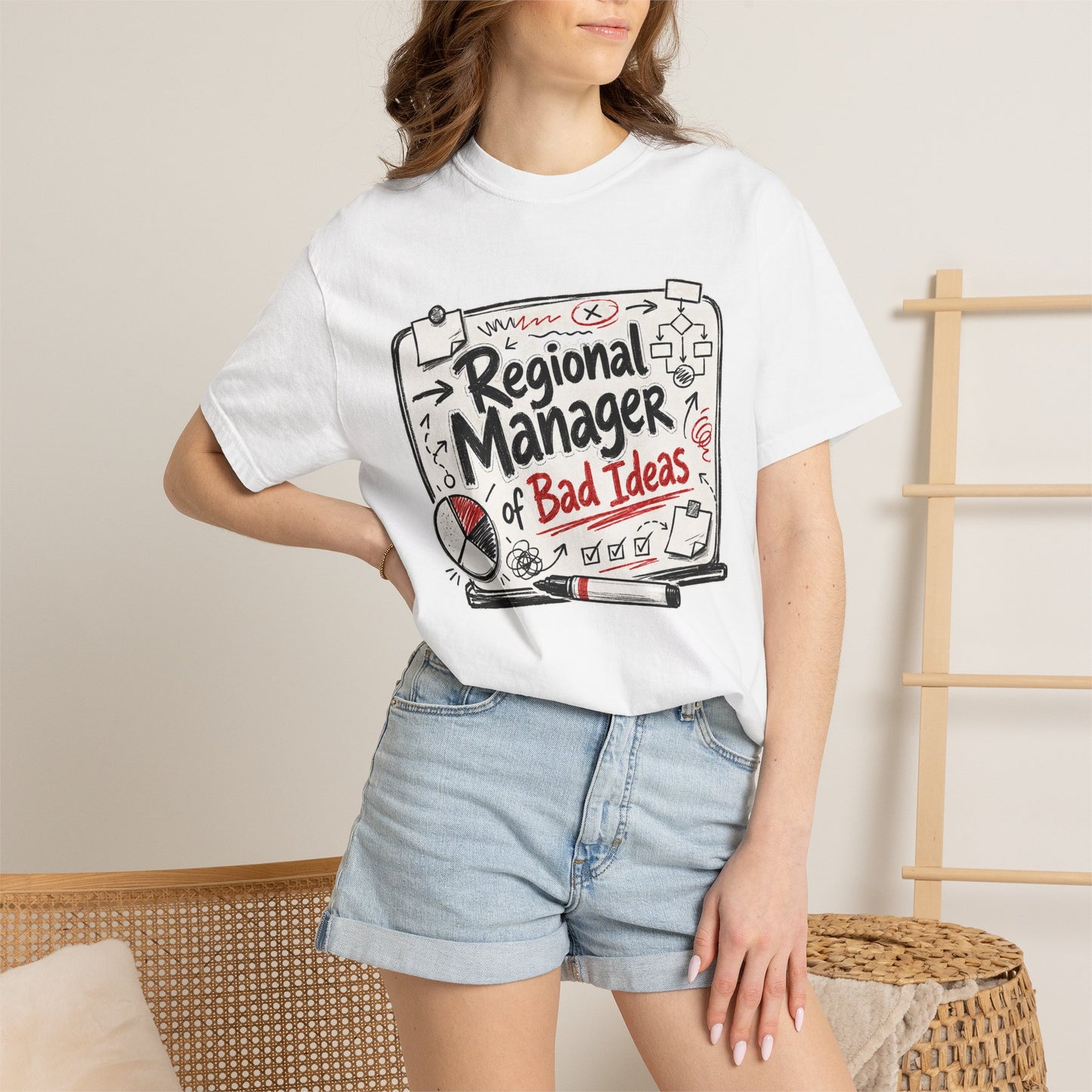 "Regional Manager of Bad Ideas" Graphic Funny Tee