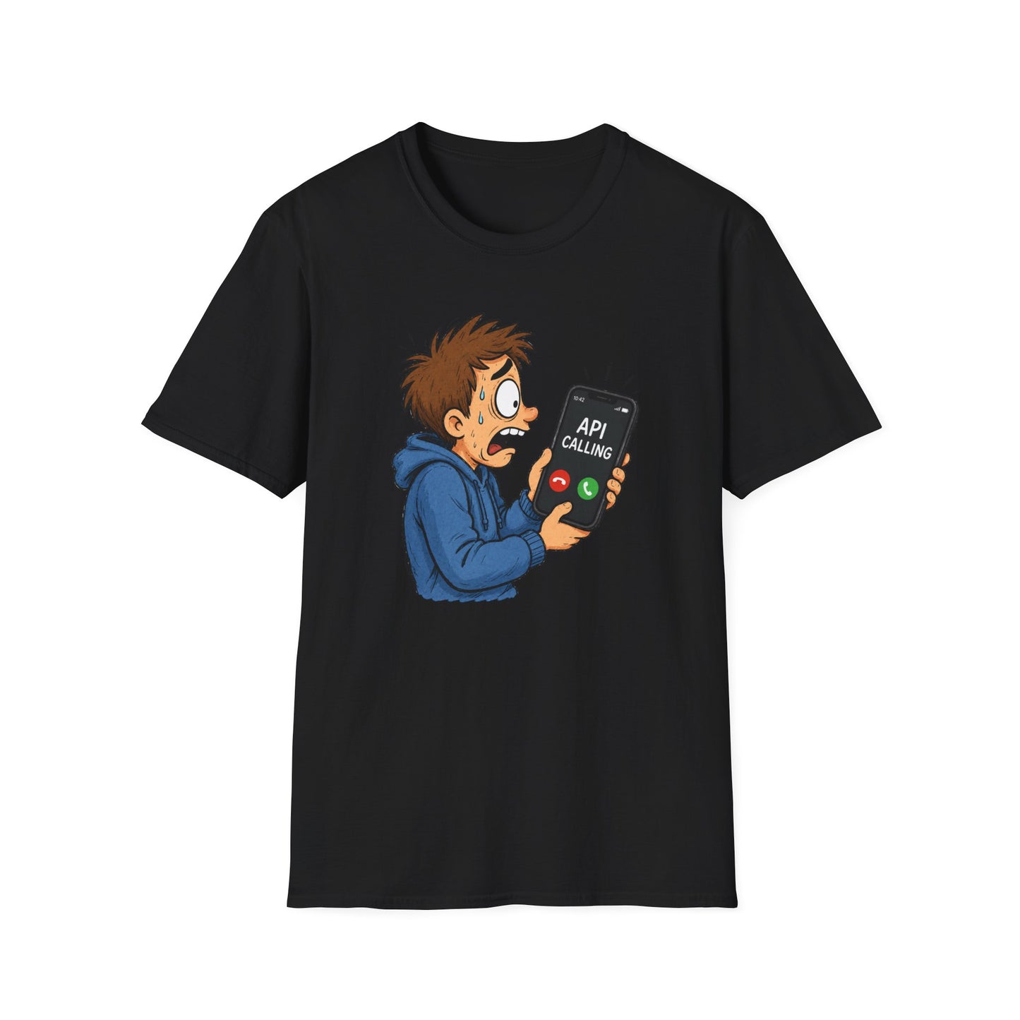 'API Calling' - Funny Tech Cartoon Tee