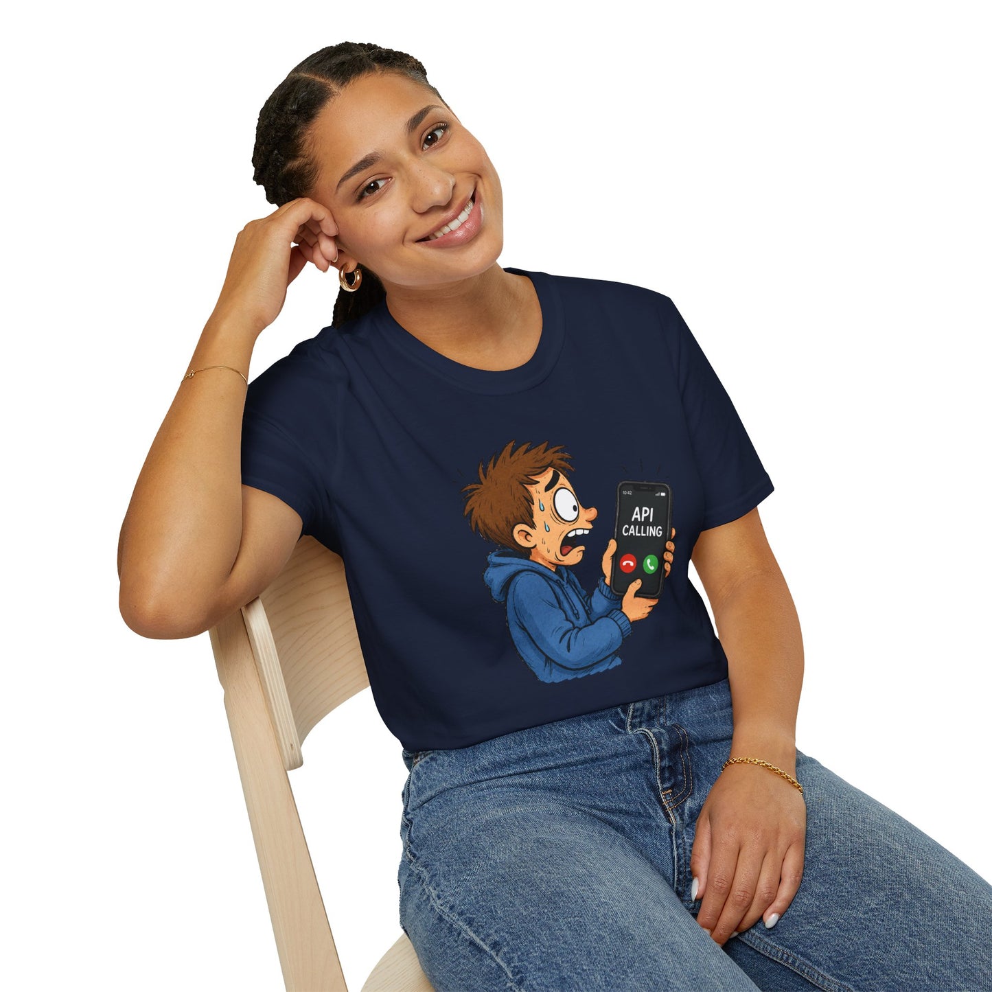 'API Calling' - Funny Tech Cartoon Tee