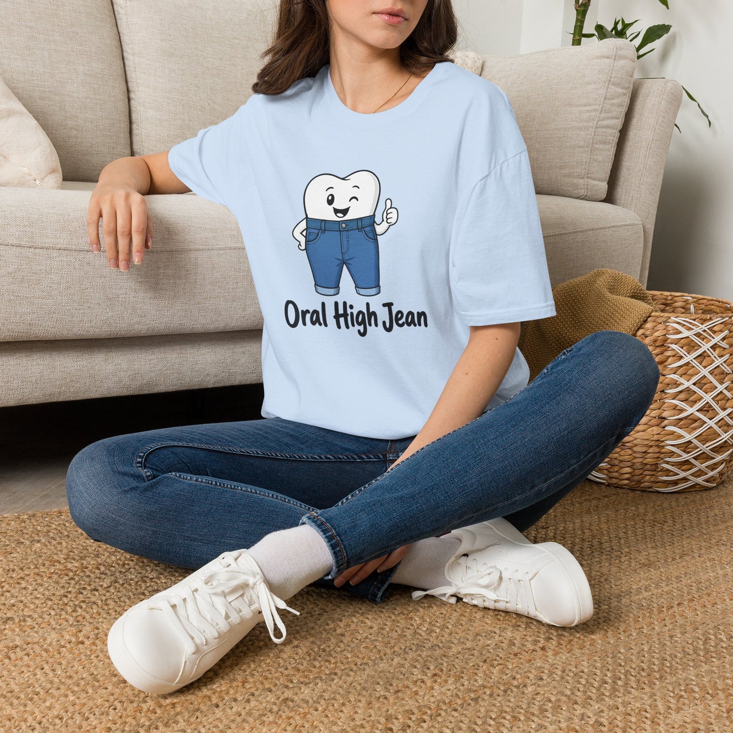 'Oral High Jean' Funny Dental Graphic Tee