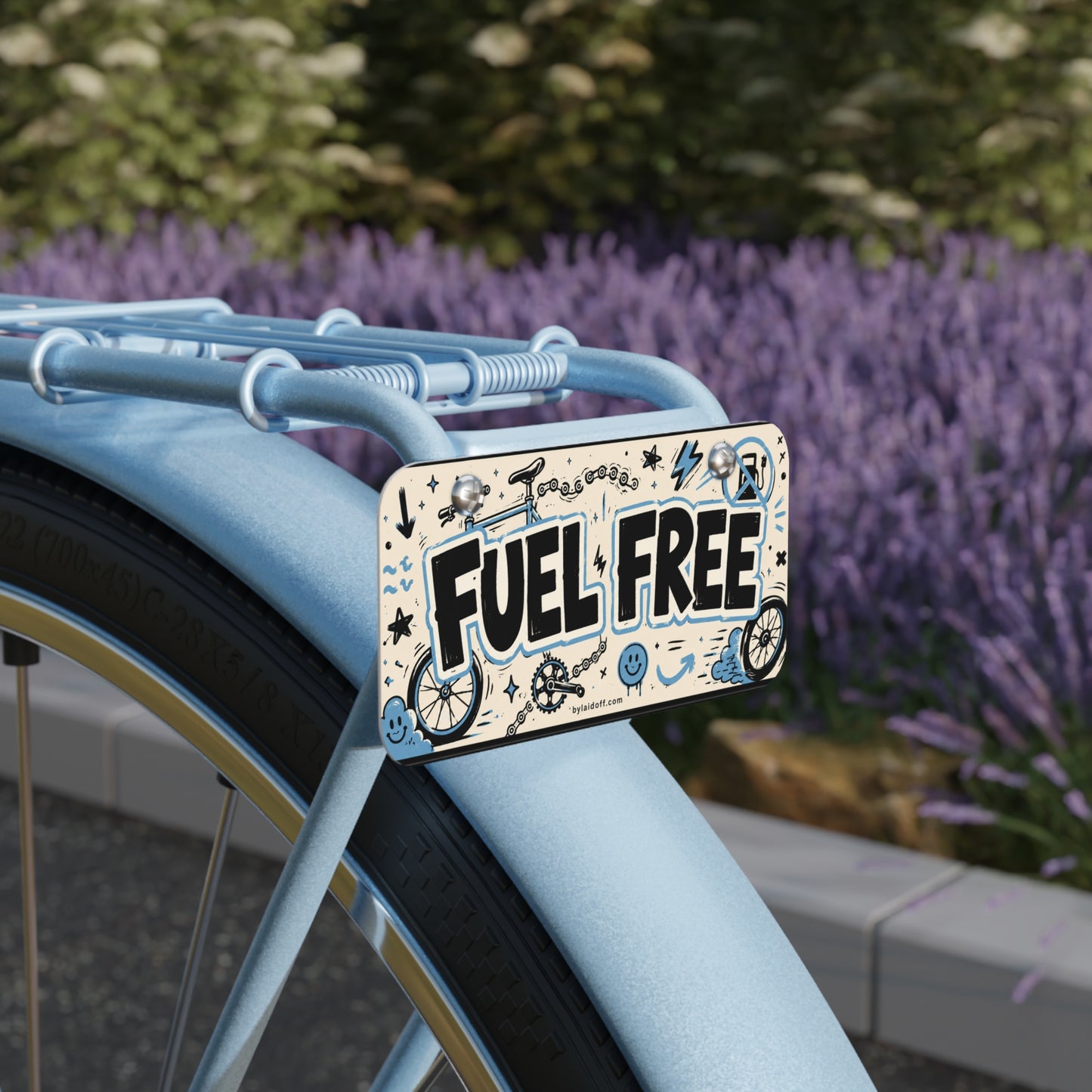 'Fuel Free' Bicycle Decor Plate