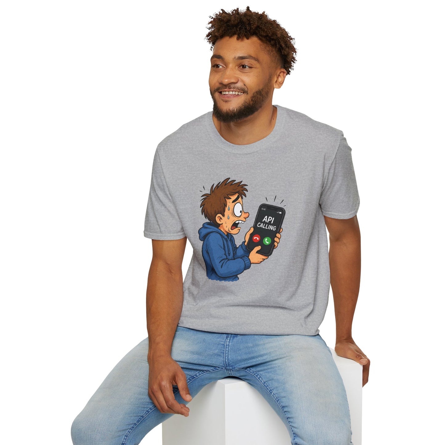 'API Calling' - Funny Tech Cartoon Tee