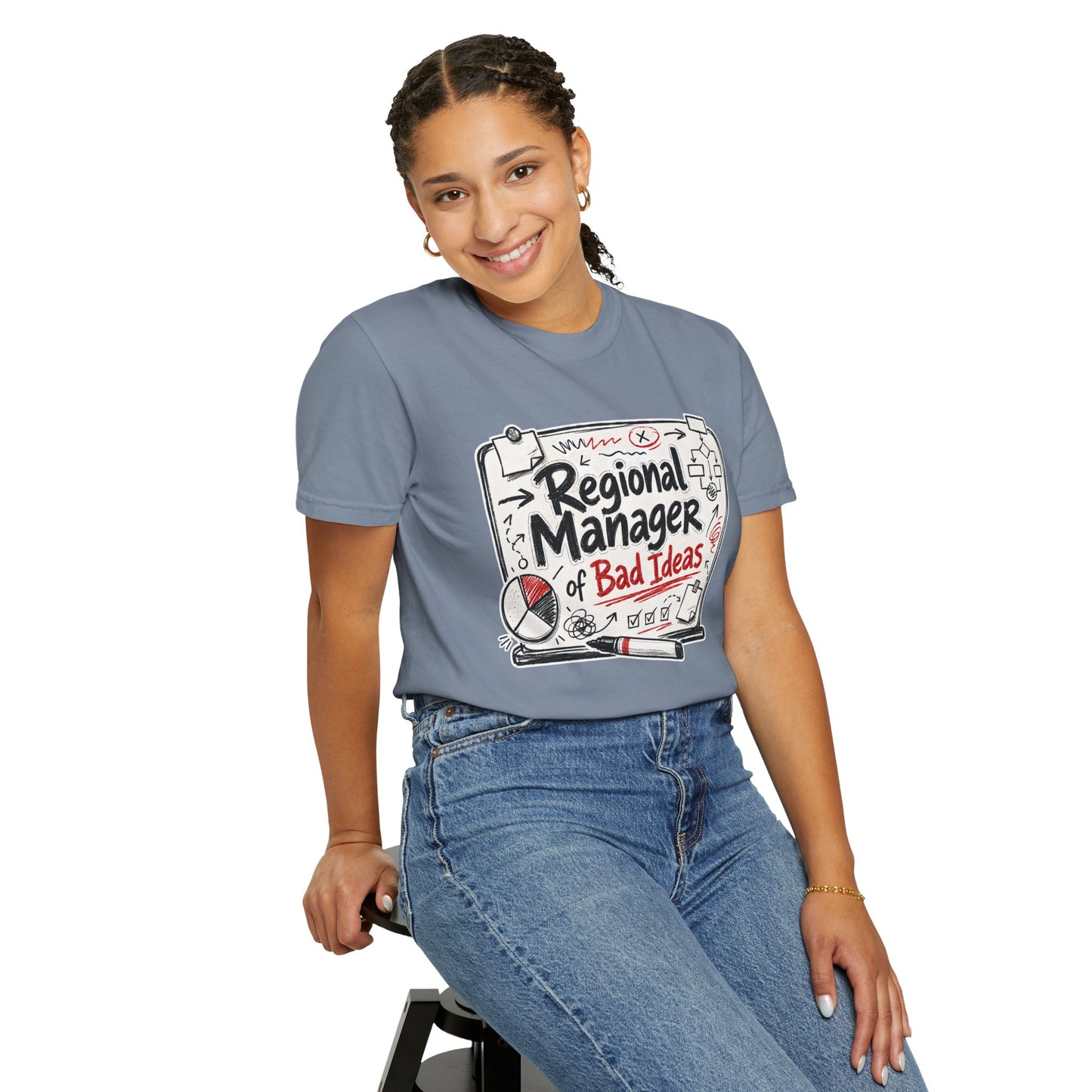 "Regional Manager of Bad Ideas" Graphic Funny Tee