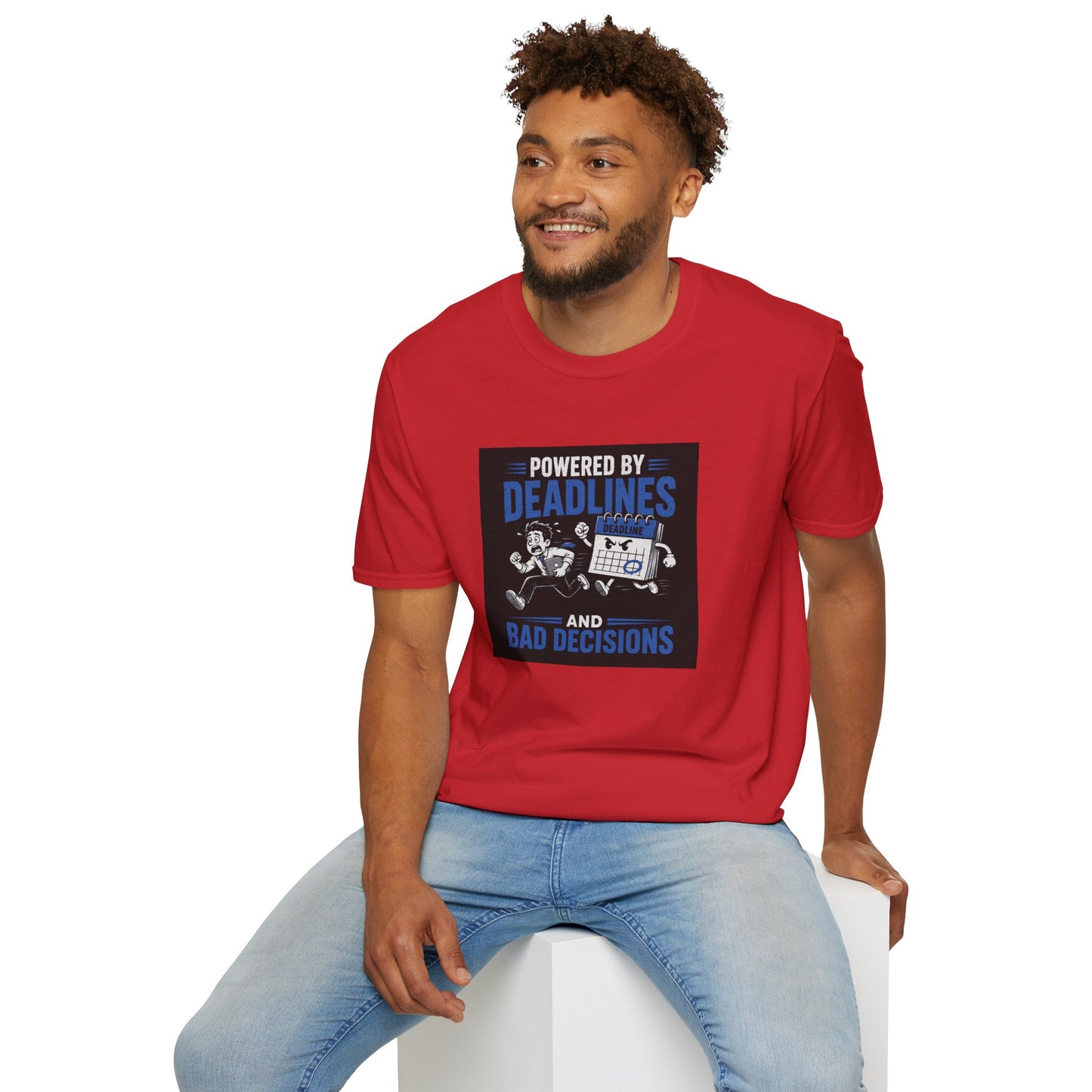 Powered by Deadlines - Funny Graphic Tee