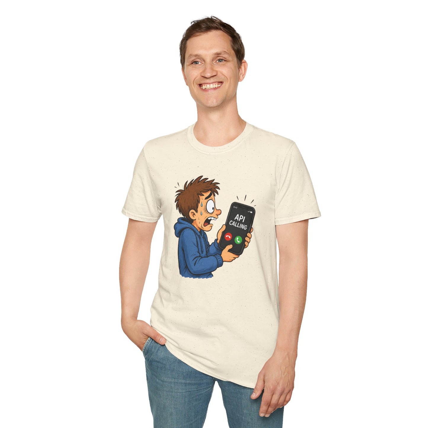 'API Calling' - Funny Tech Cartoon Tee