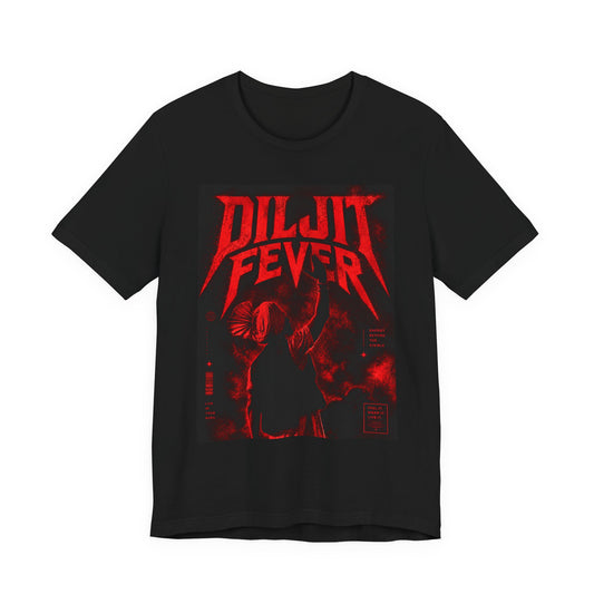 Diljit Fever Red Graphic Tee - Concert T‑Shirt