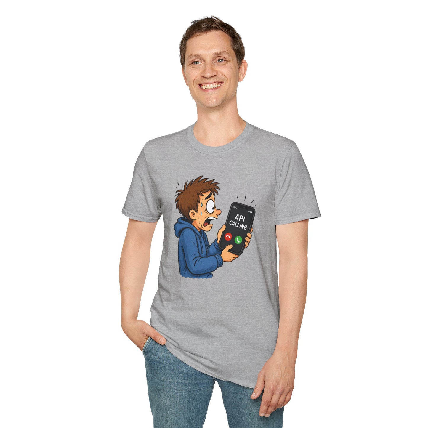 'API Calling' - Funny Tech Cartoon Tee