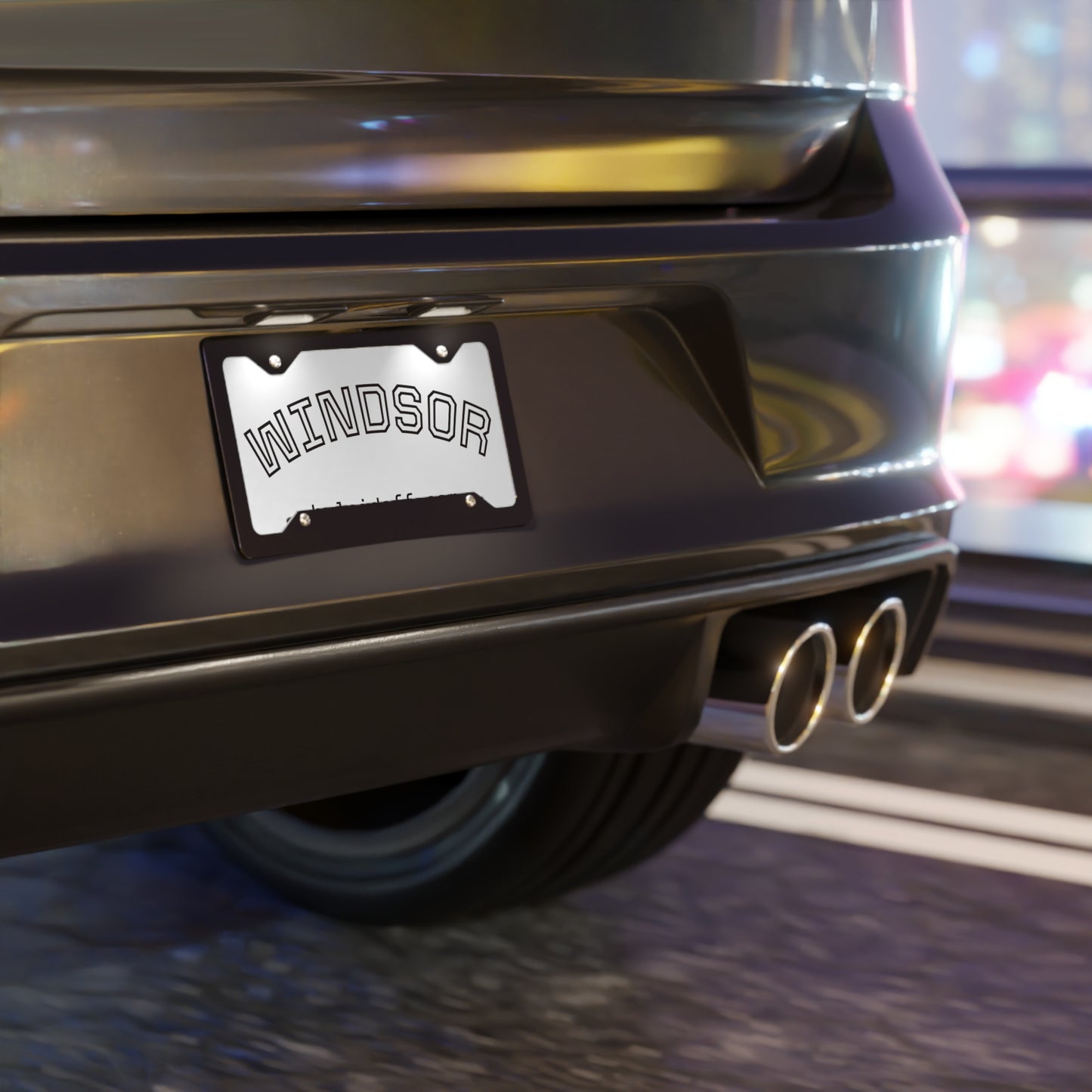 Windsor Aluminum Vanity Plate — Custom Decorative License Plate with ‘bylaidoff.com’