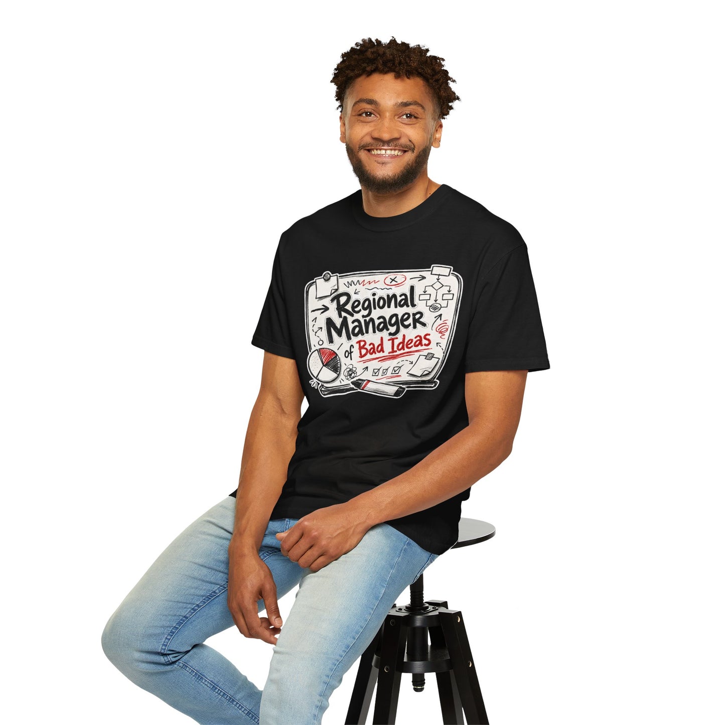 "Regional Manager of Bad Ideas" Graphic Funny Tee