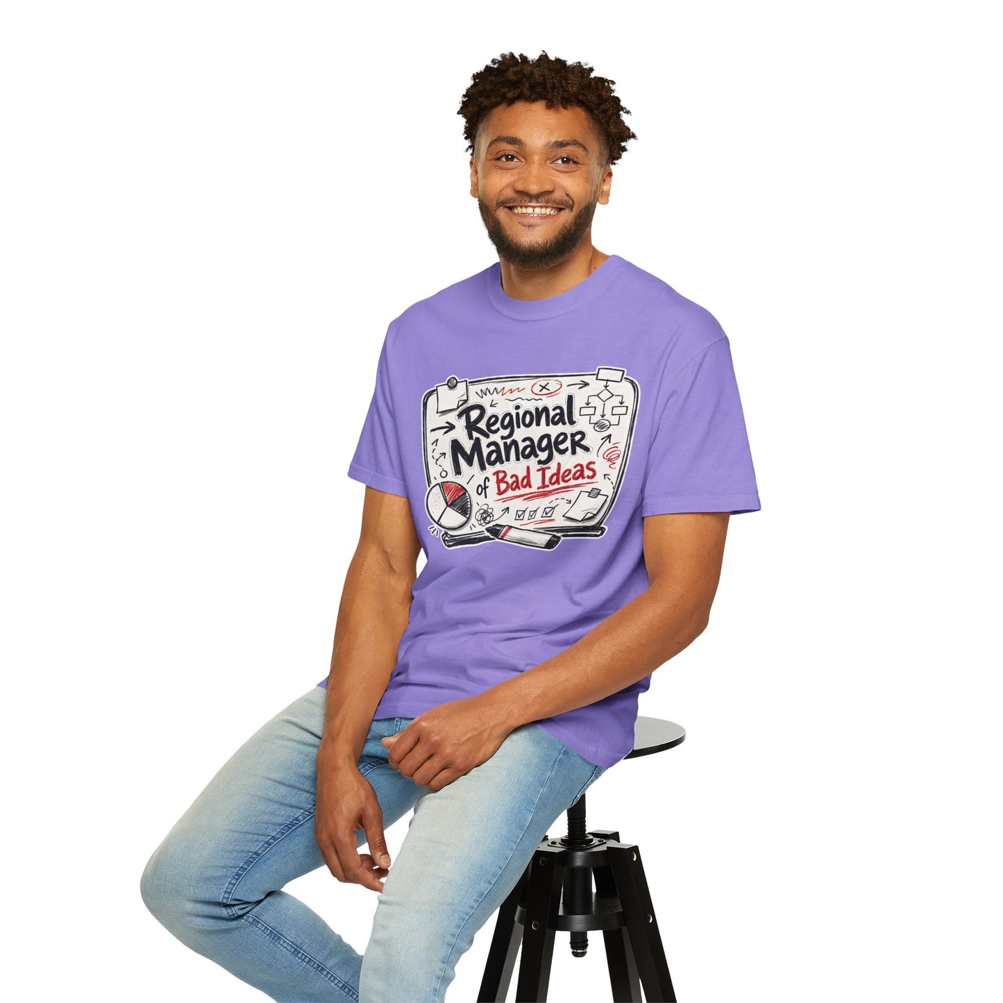 "Regional Manager of Bad Ideas" Graphic Funny Tee
