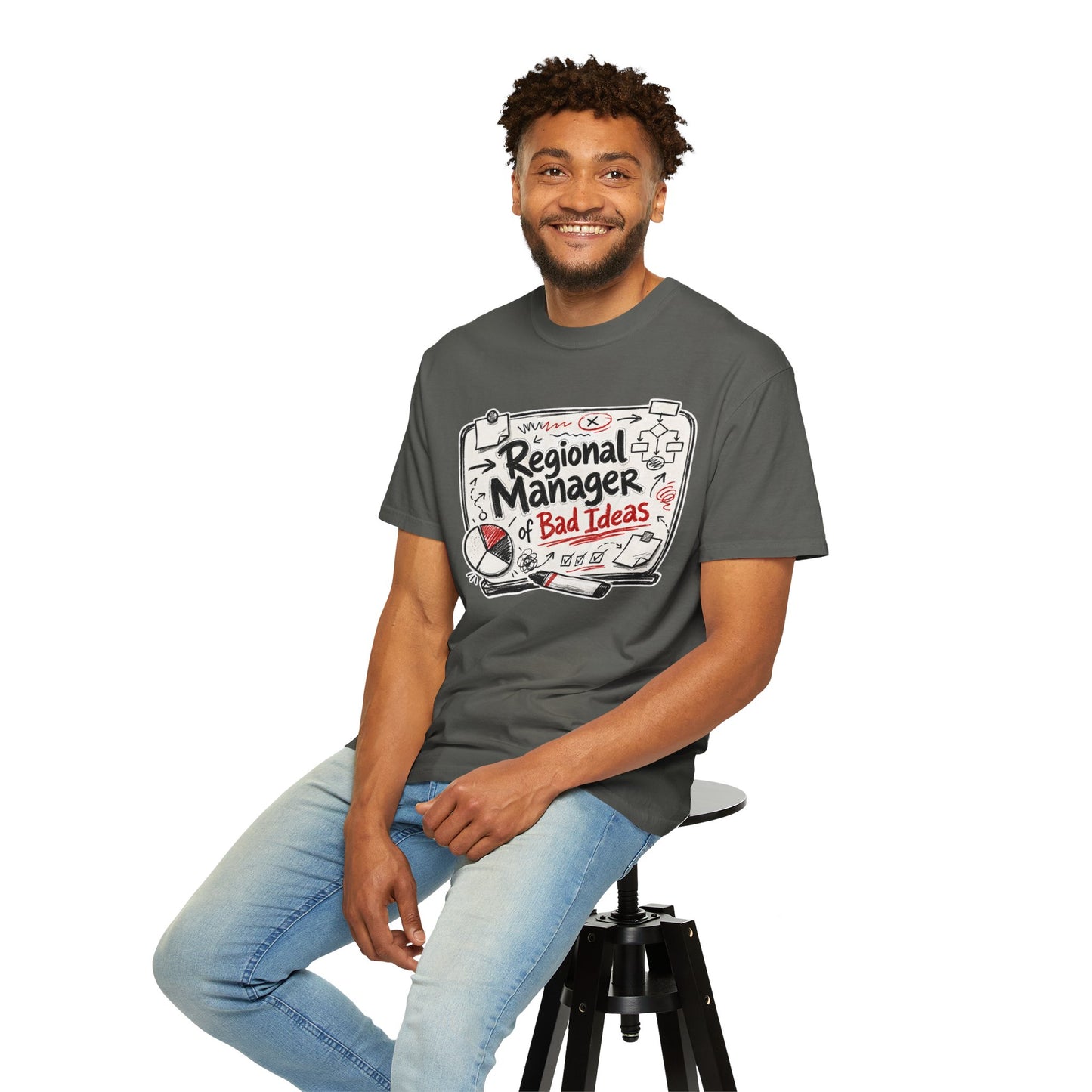 "Regional Manager of Bad Ideas" Graphic Funny Tee