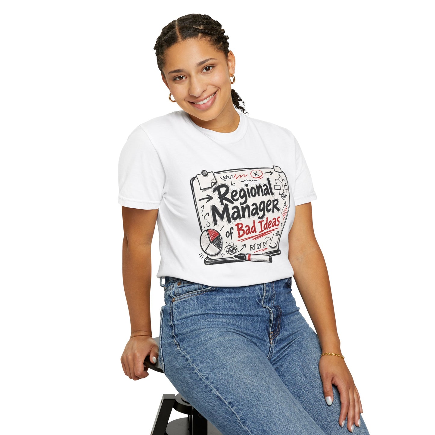 "Regional Manager of Bad Ideas" Graphic Funny Tee