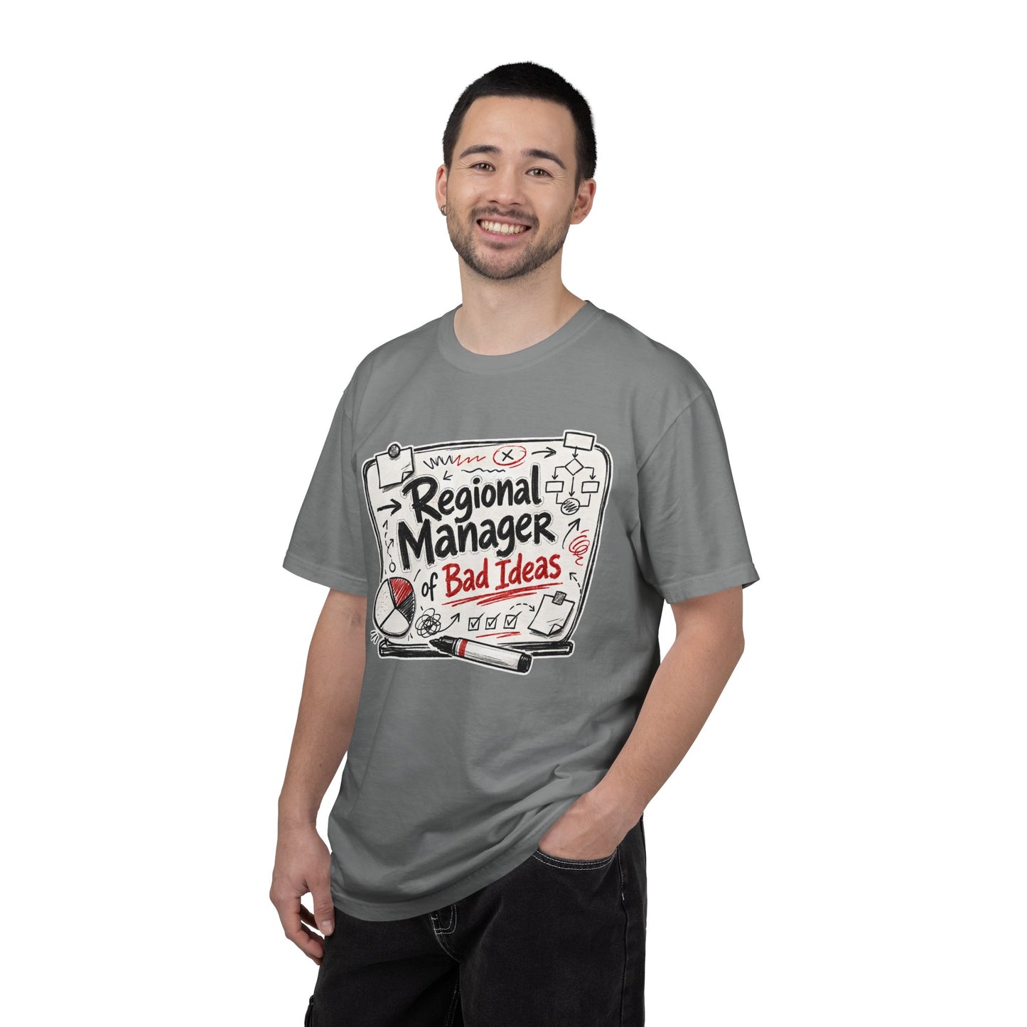 "Regional Manager of Bad Ideas" Graphic Funny Tee