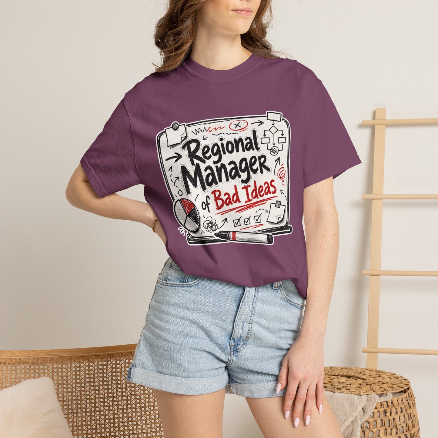 "Regional Manager of Bad Ideas" Graphic Funny Tee