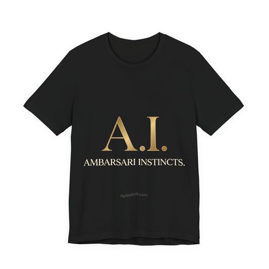 A.I. Ambarsari Instincts — Minimal Tech Graphic T-Shirt