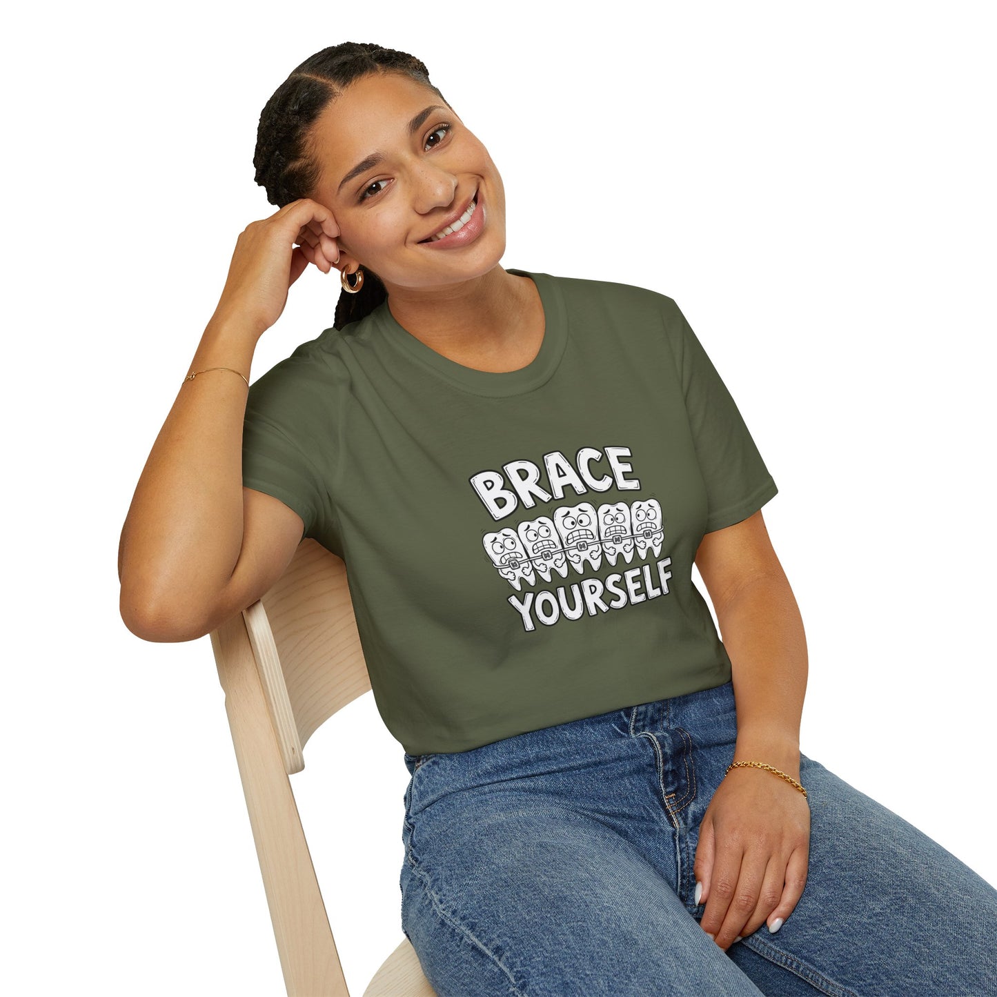 Brace Yourself - Funny Dental Humor Tee