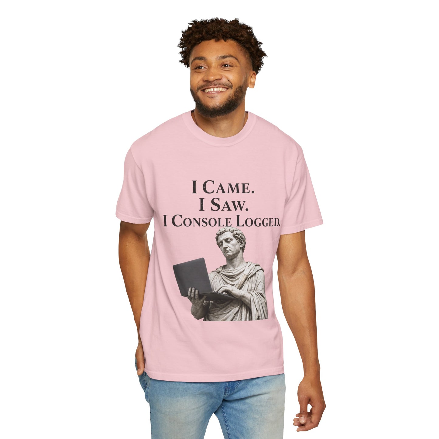 I Came. I Saw. I Console Logged Funny Programmer Roman Statue Tee in orchid size XL