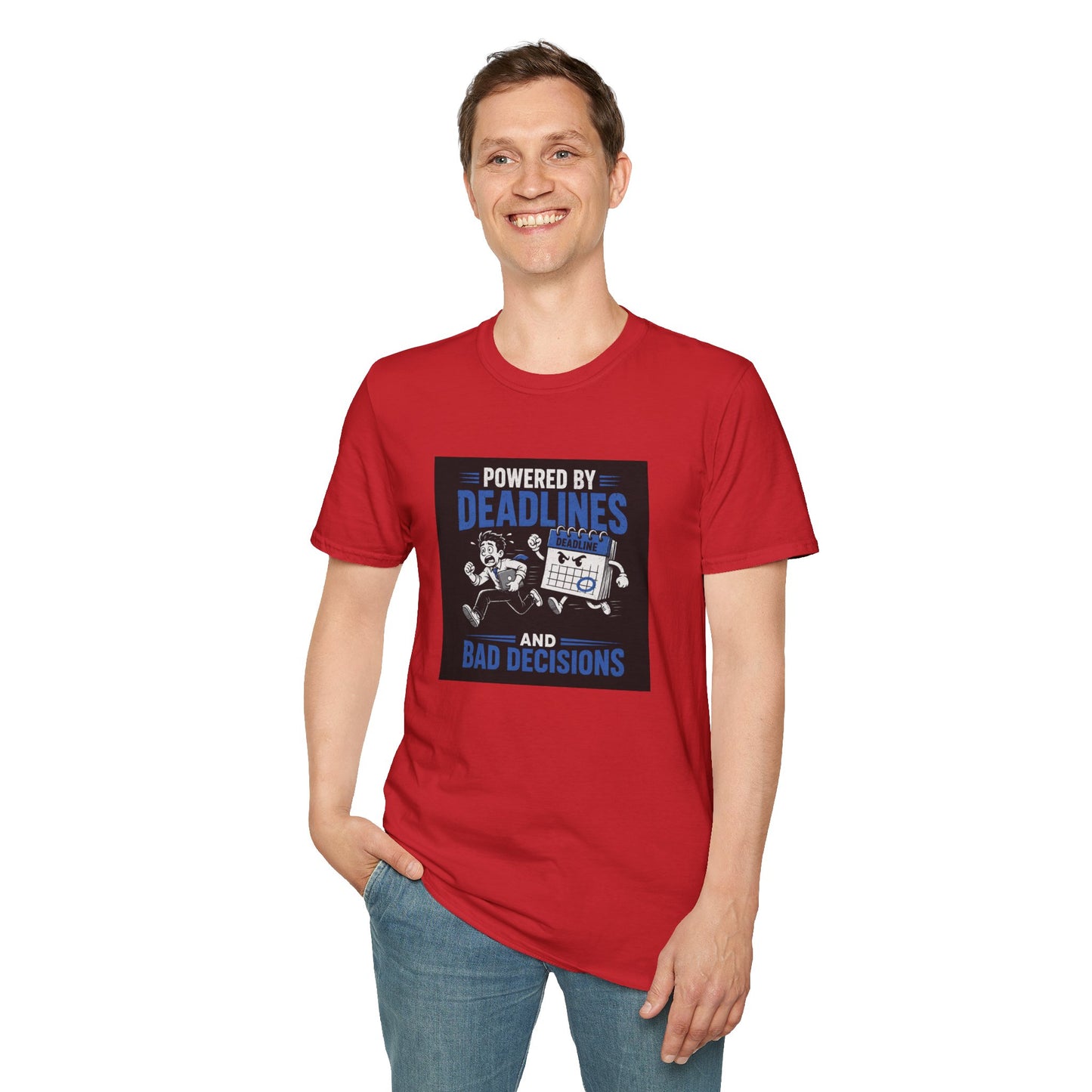 Powered by Deadlines - Funny Graphic Tee
