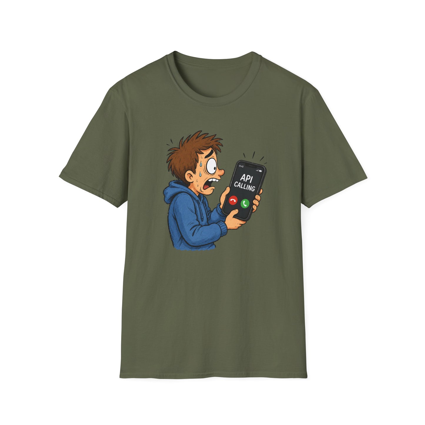 'API Calling' - Funny Tech Cartoon Tee